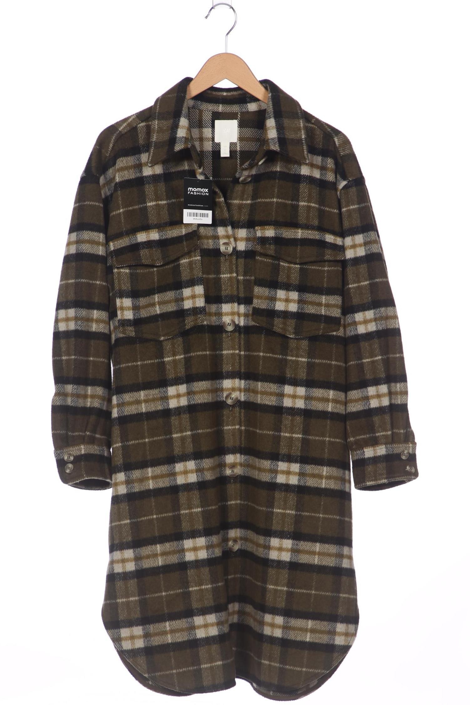 

H&M Damen Mantel, grün, Gr. 42
