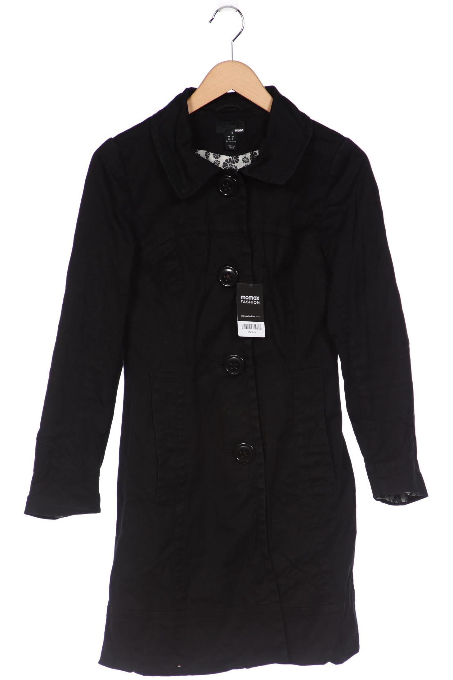 

H&M Damen Mantel, schwarz, Gr. 36