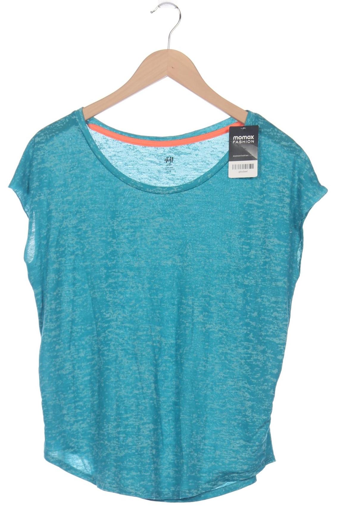 

H&M Damen T-Shirt, türkis, Gr. 38