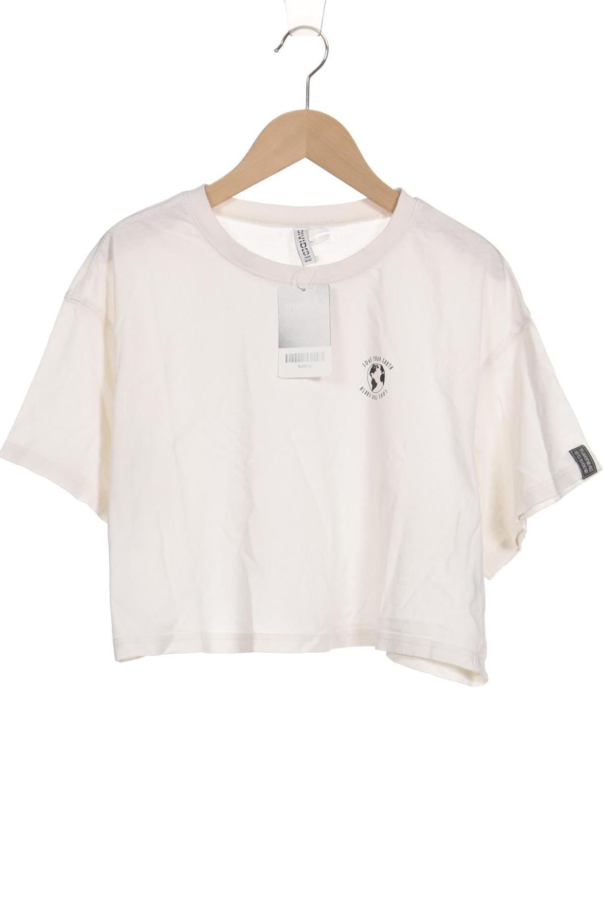 

H&M Damen T-Shirt, cremeweiß, Gr. 36