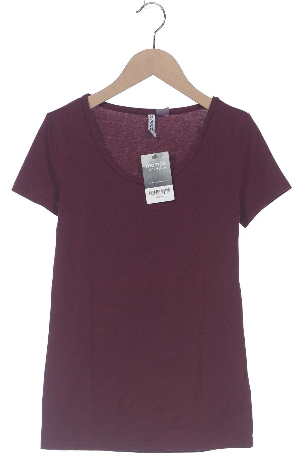 

H&M Damen T-Shirt, bordeaux, Gr. 36