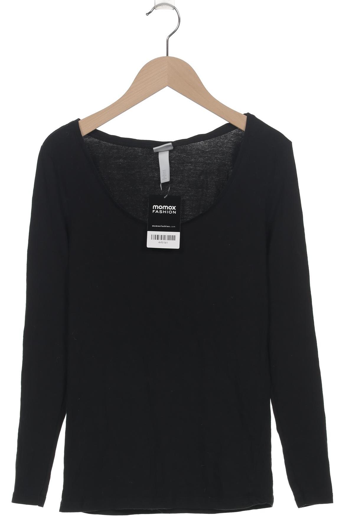 

H&M Damen Langarmshirt, schwarz, Gr. 36