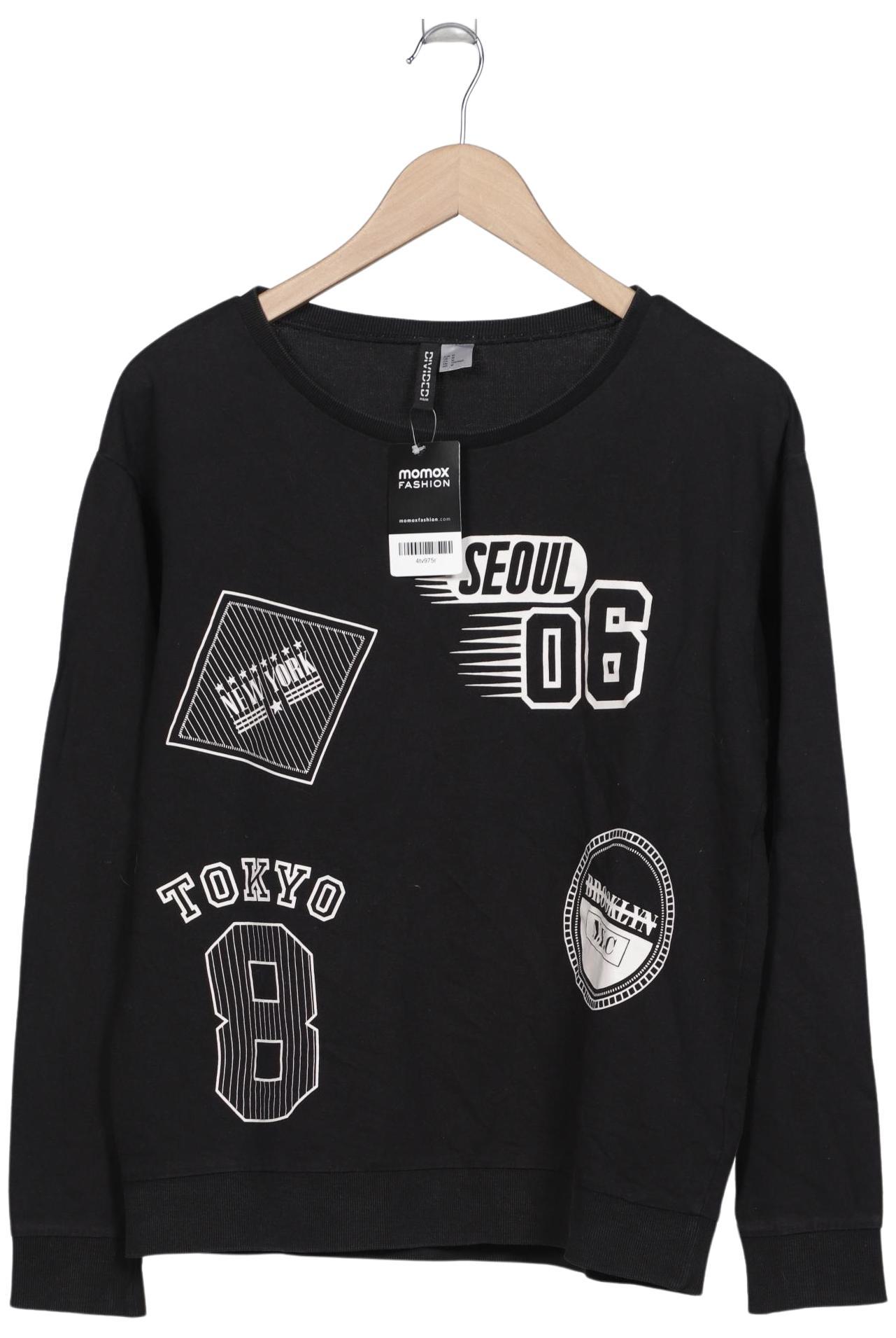 

H&M Damen Sweatshirt, schwarz, Gr. 38