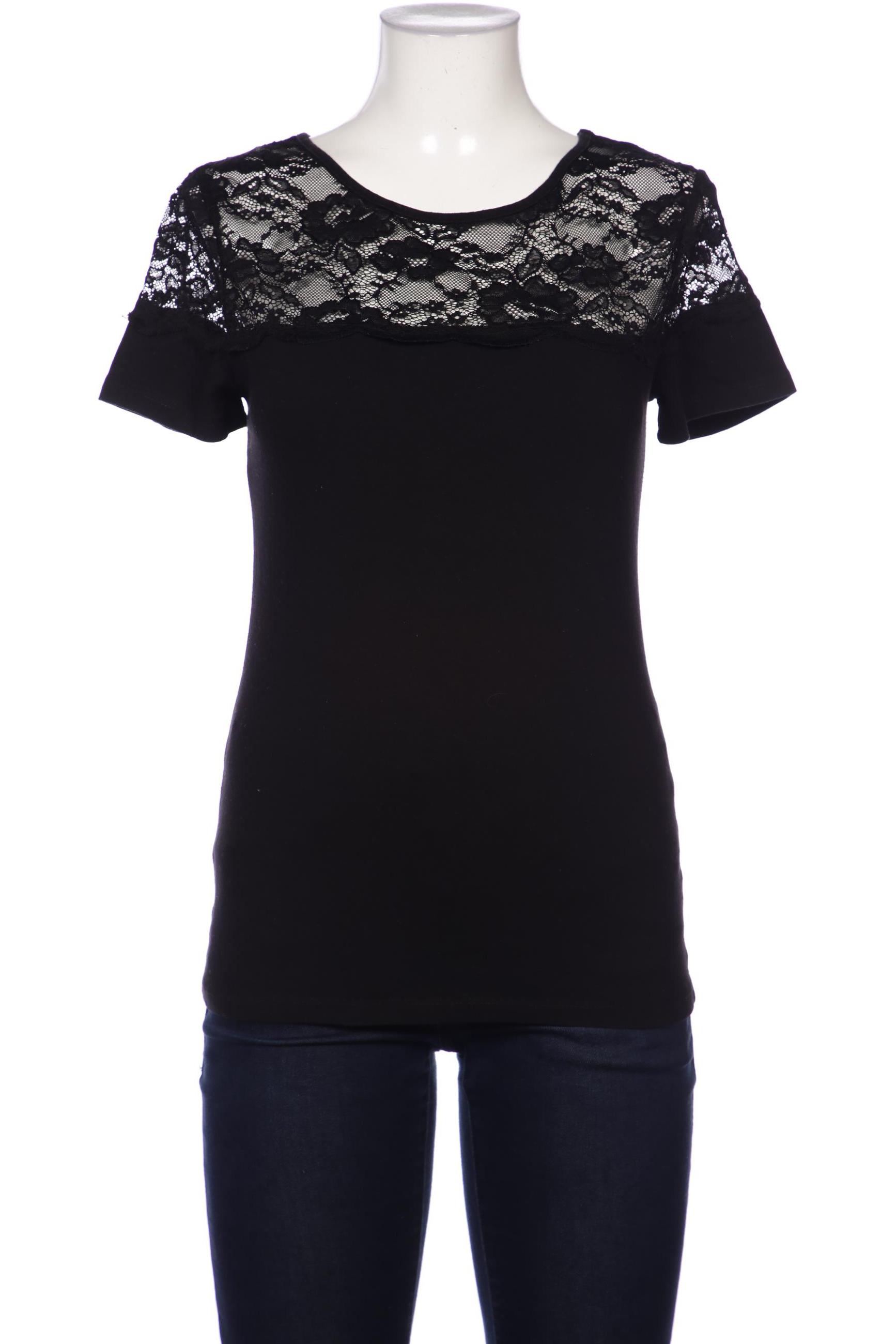 

H&M Damen T-Shirt, schwarz