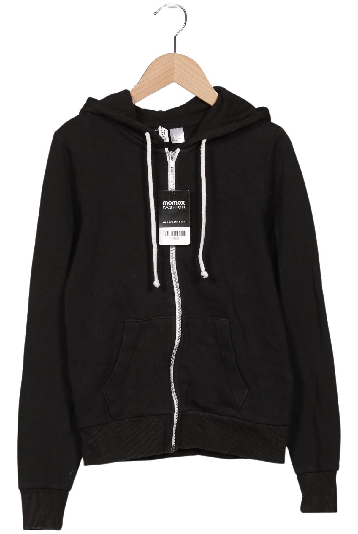 

H&M Damen Kapuzenpullover, schwarz, Gr. 34