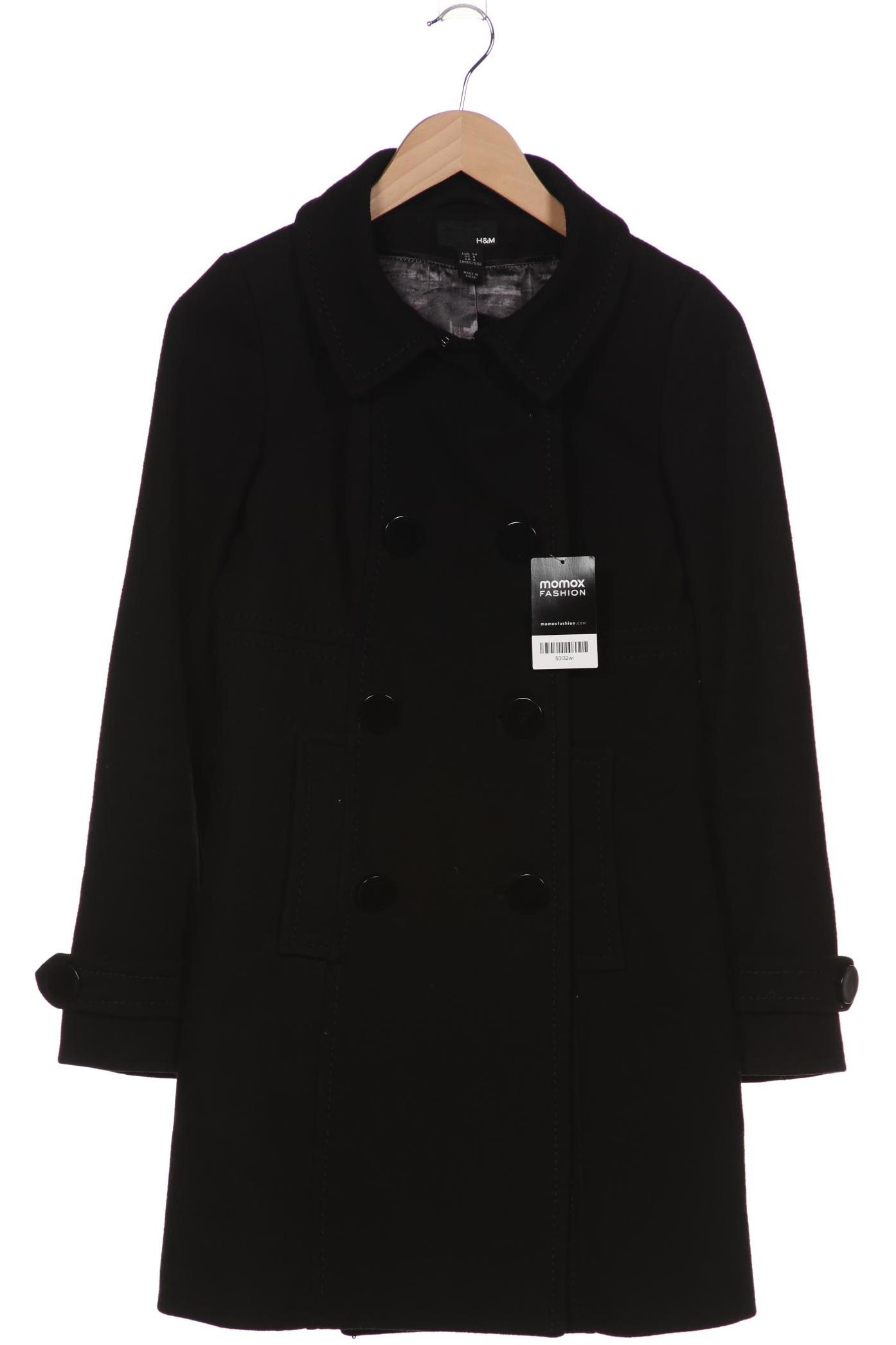 

H&M Damen Mantel, schwarz, Gr. 34