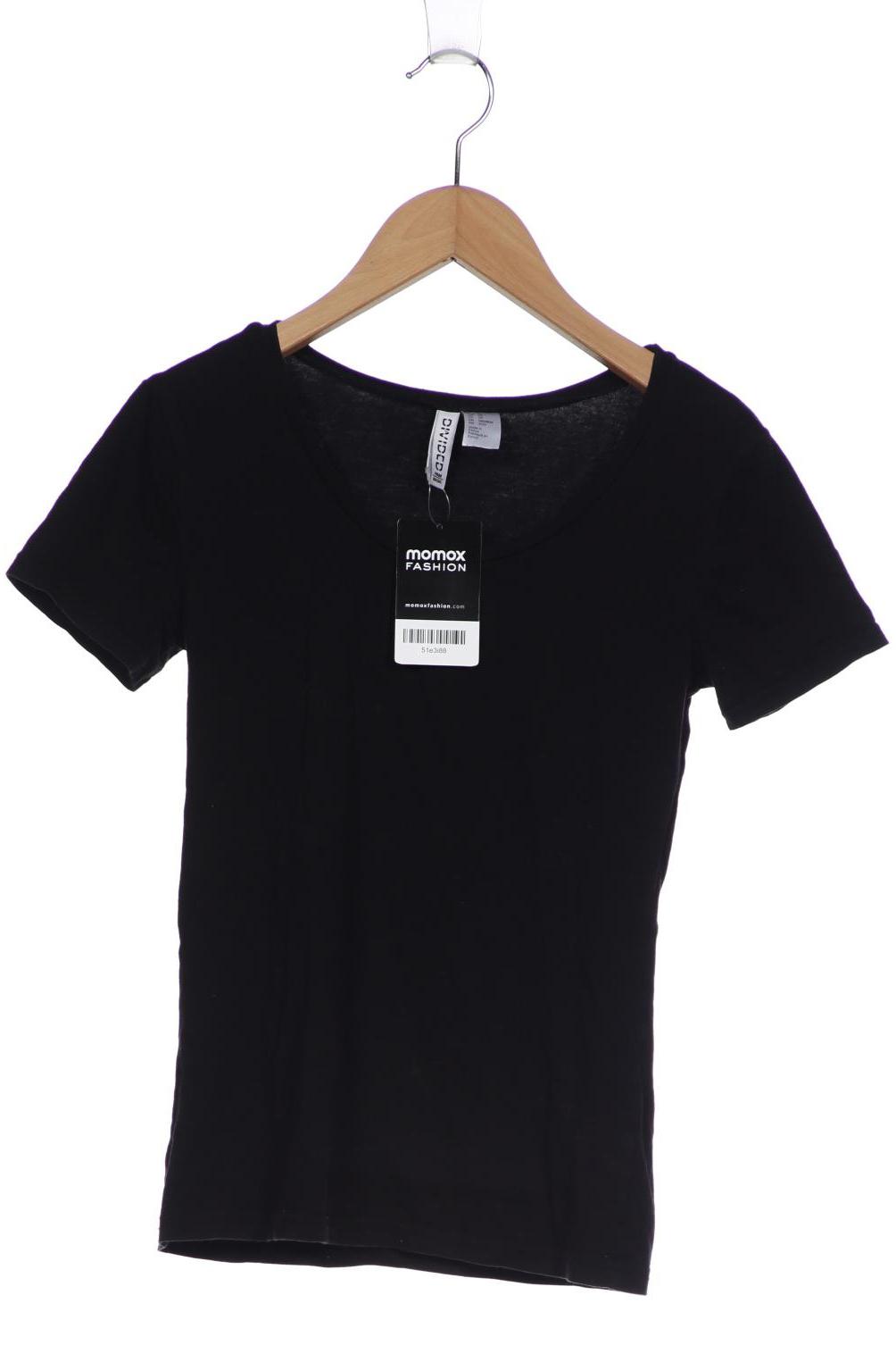 

H&M Damen T-Shirt, schwarz