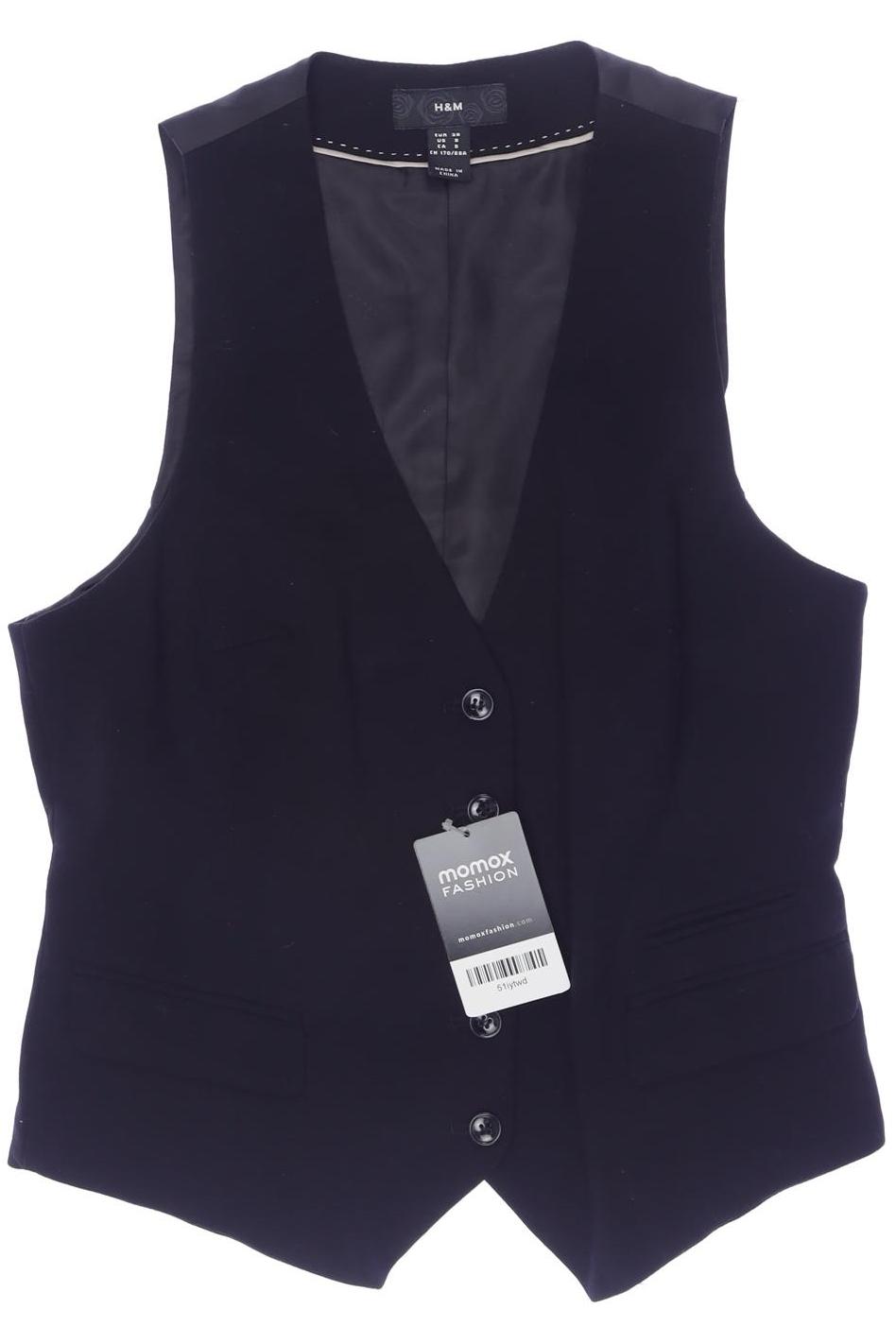 

H&M Damen Weste, schwarz, Gr. 38