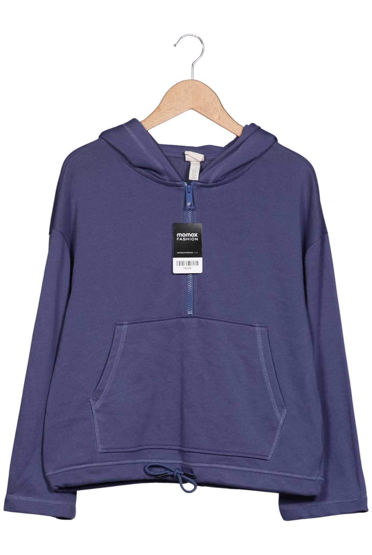 

H&M Damen Kapuzenpullover, blau, Gr. 34