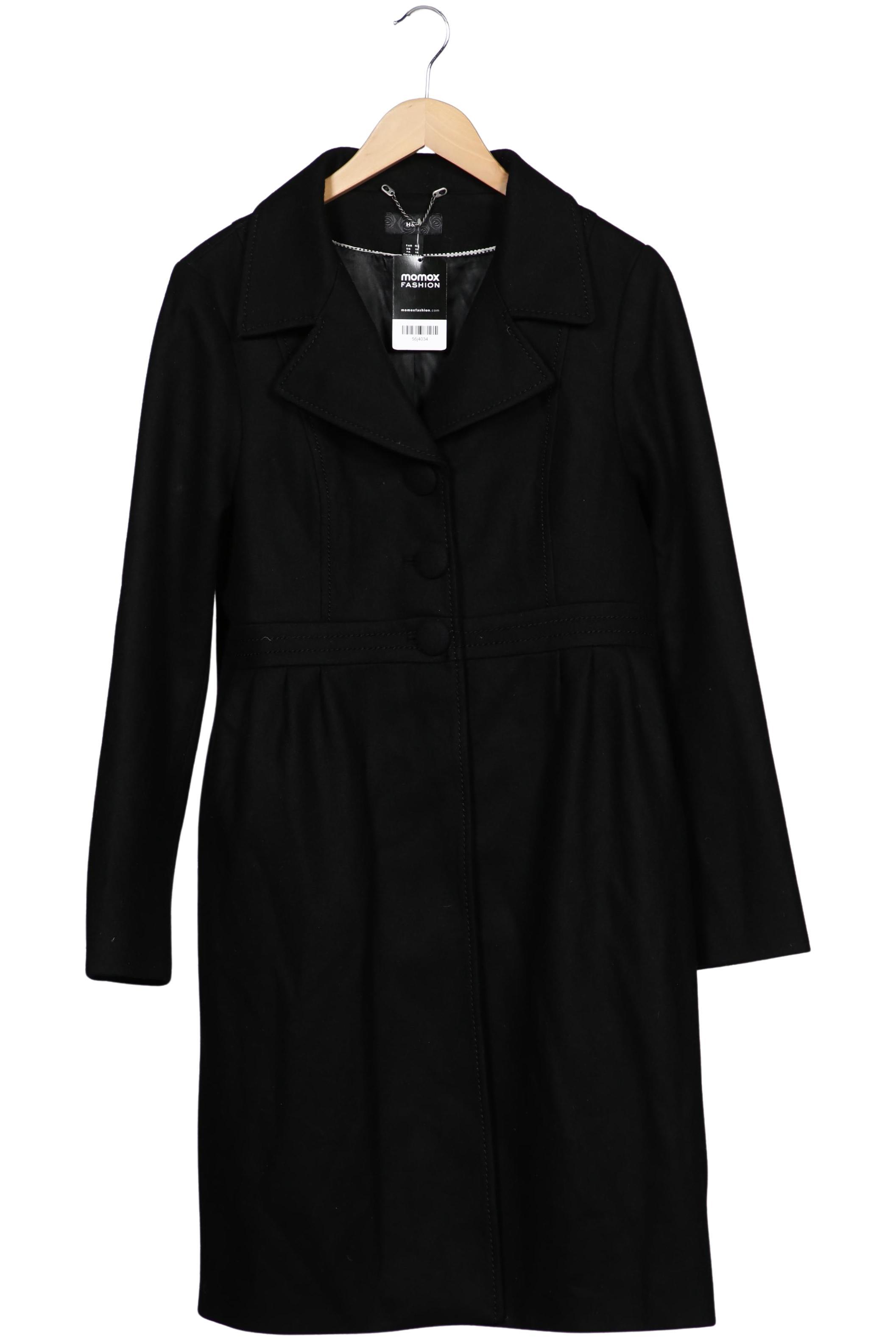 

H&M Damen Mantel, schwarz, Gr. 46