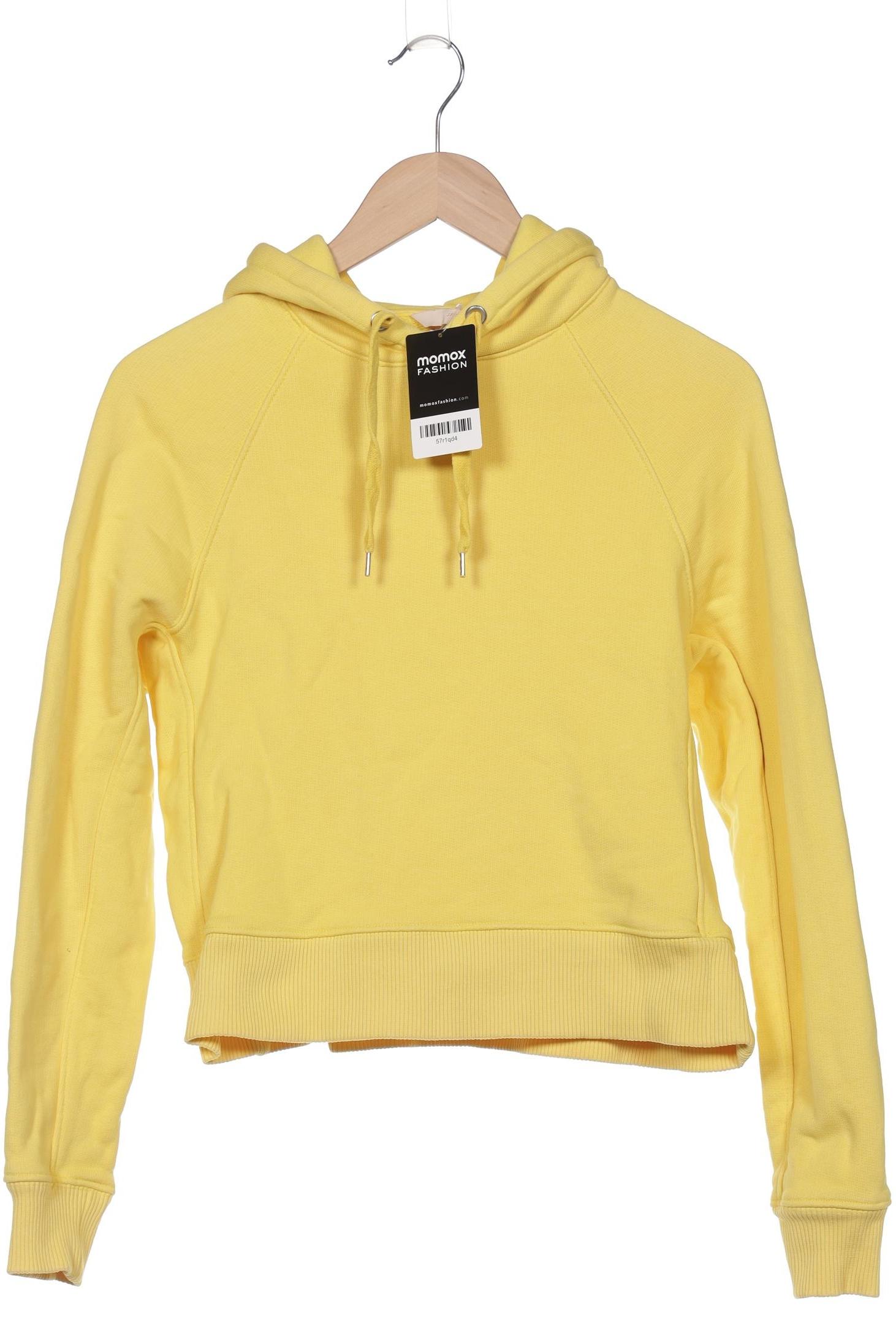 

H&M Damen Kapuzenpullover, gelb, Gr. 34
