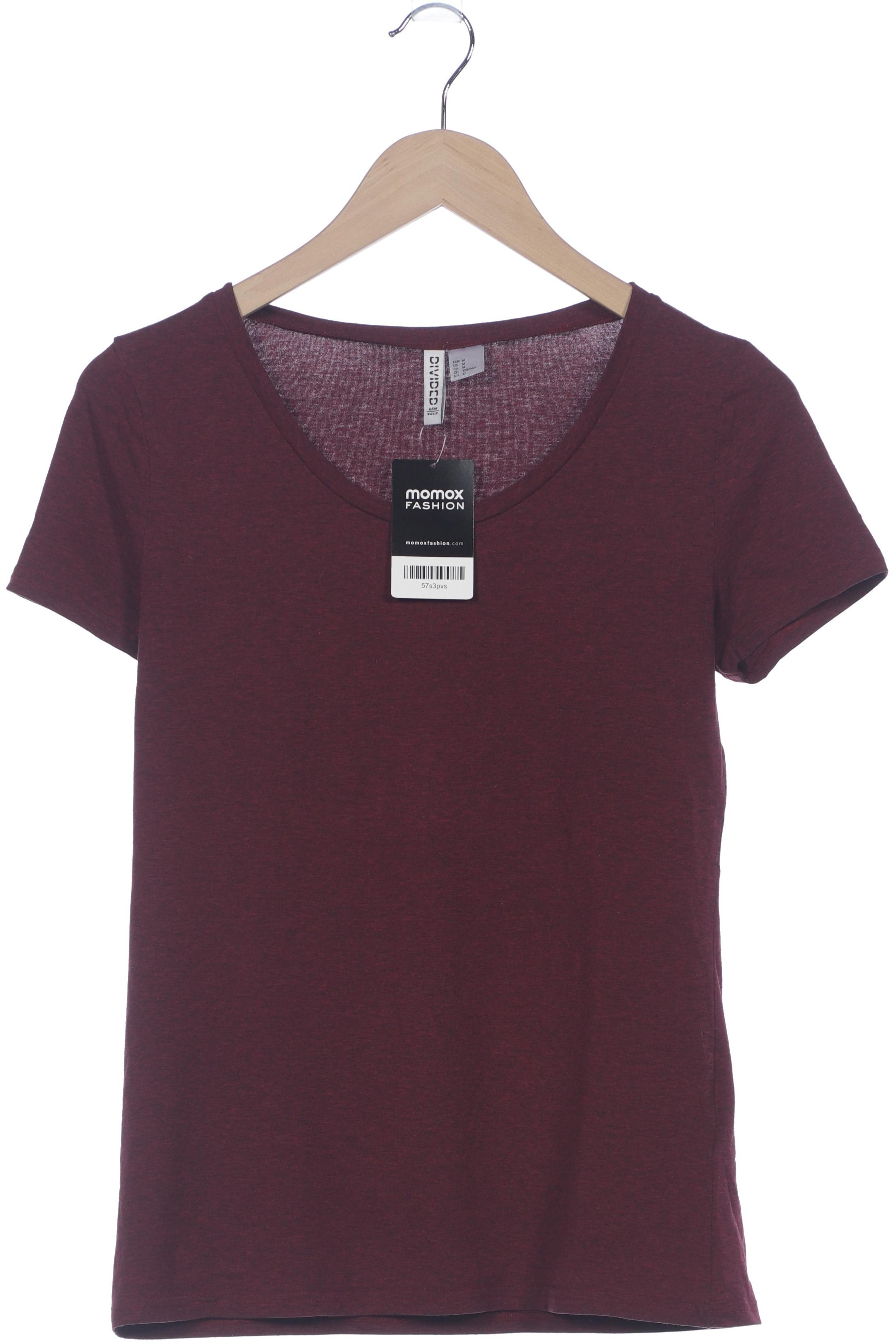 

H&M Damen T-Shirt, bordeaux, Gr. 38