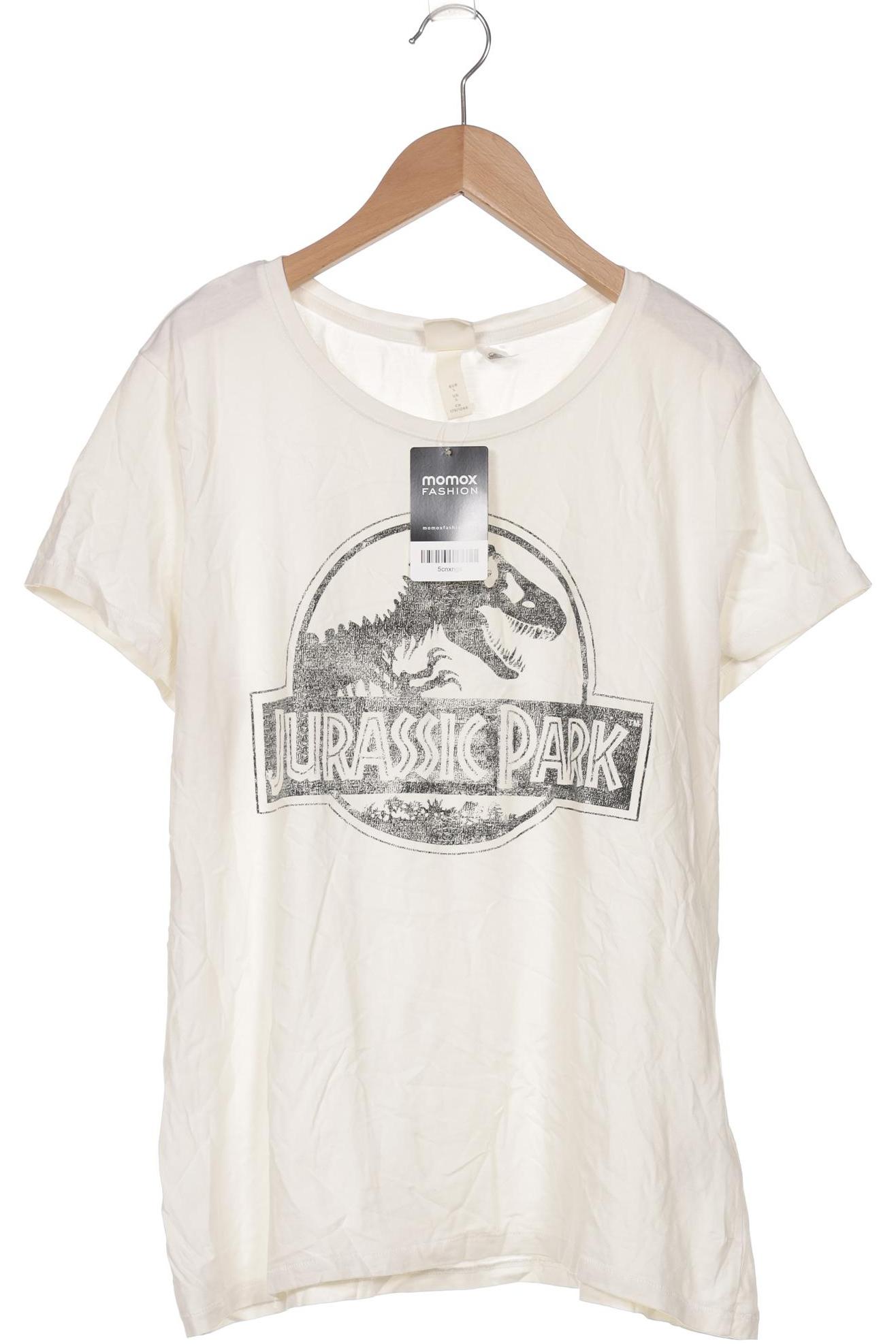

H&M Damen T-Shirt, cremeweiß, Gr. 42