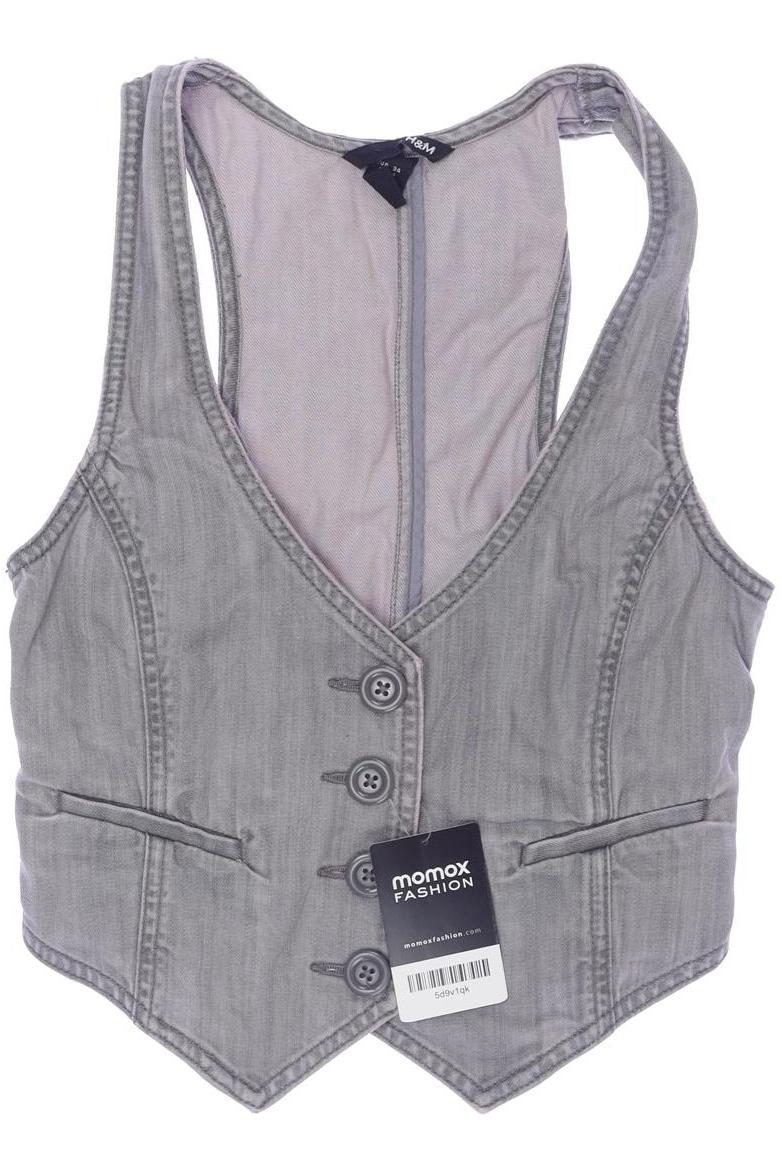 

H&M Damen Weste, grau, Gr. 34