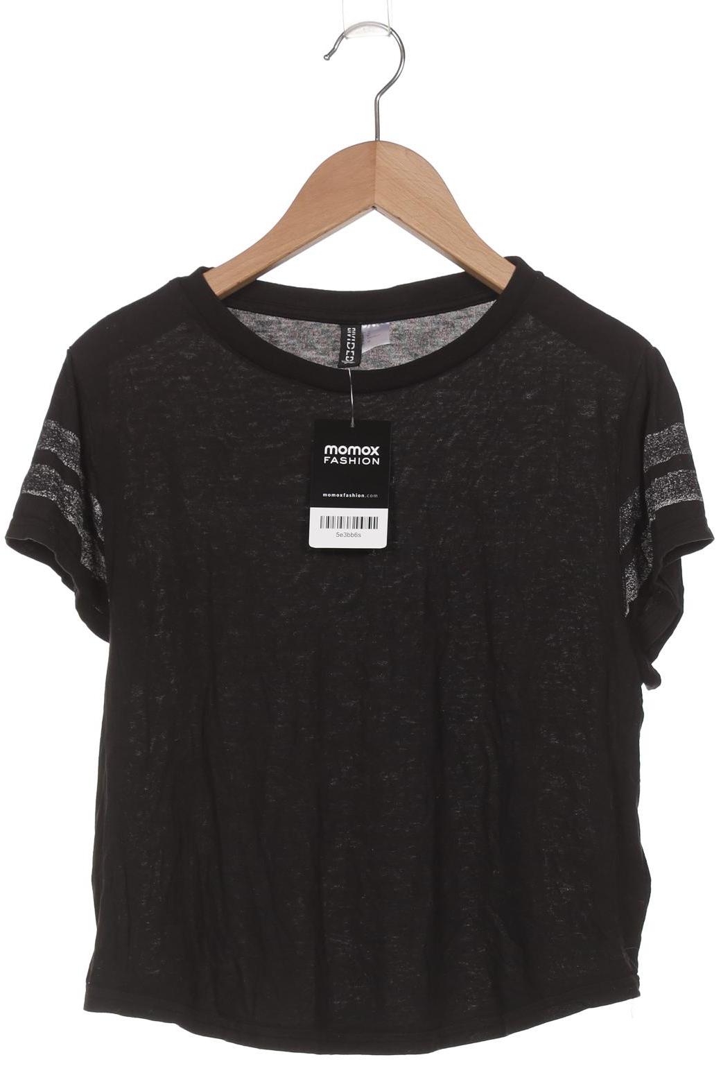 

H&M Damen T-Shirt, schwarz, Gr. 38