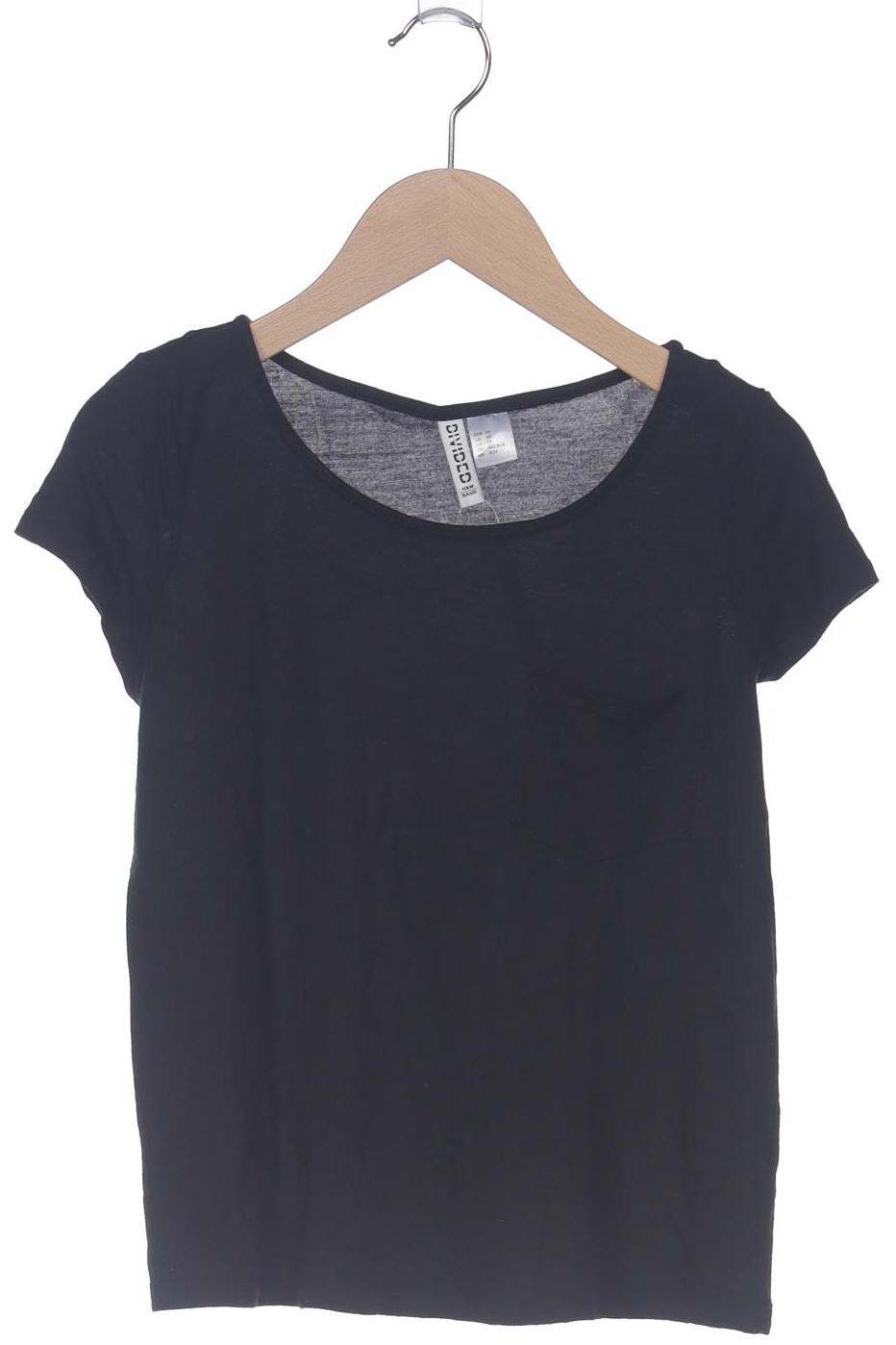 

H&M Damen T-Shirt, schwarz, Gr. 34