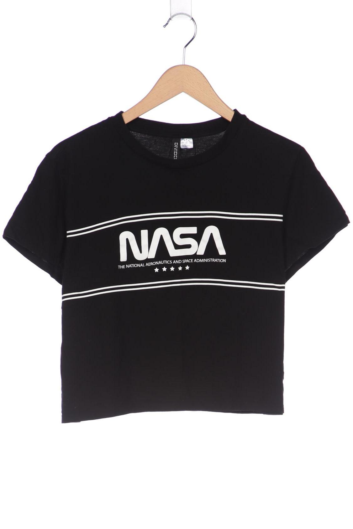 

H&M Damen T-Shirt, schwarz
