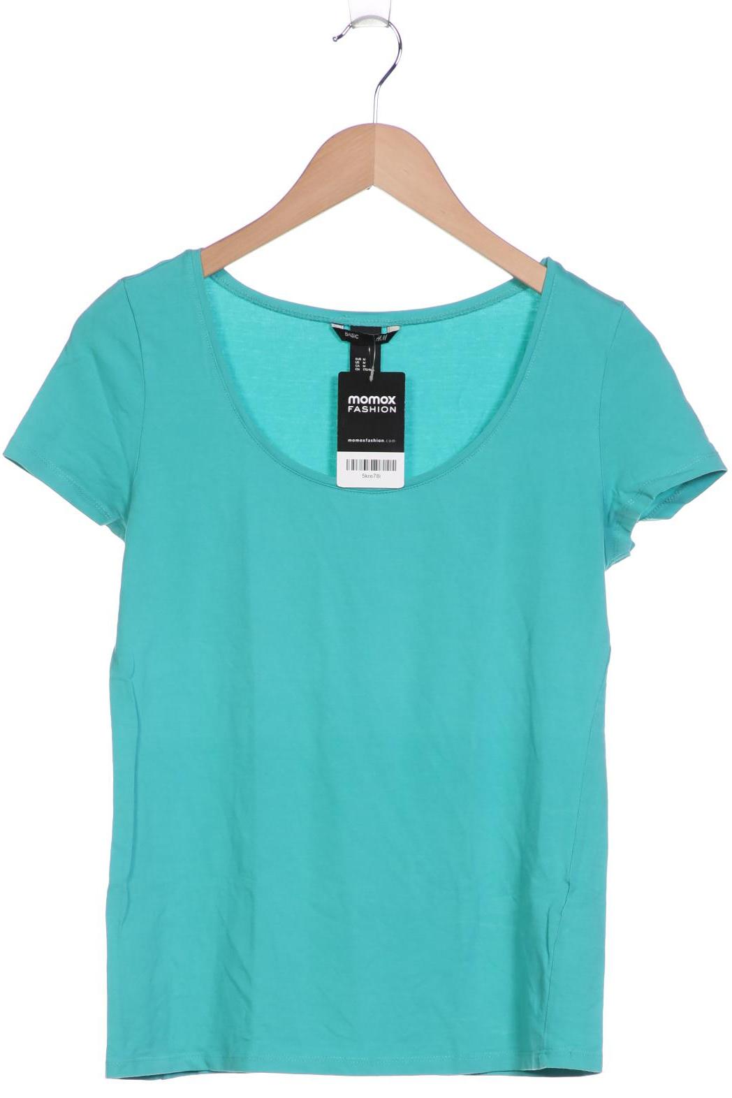 

H&M Damen T-Shirt, türkis, Gr. 38