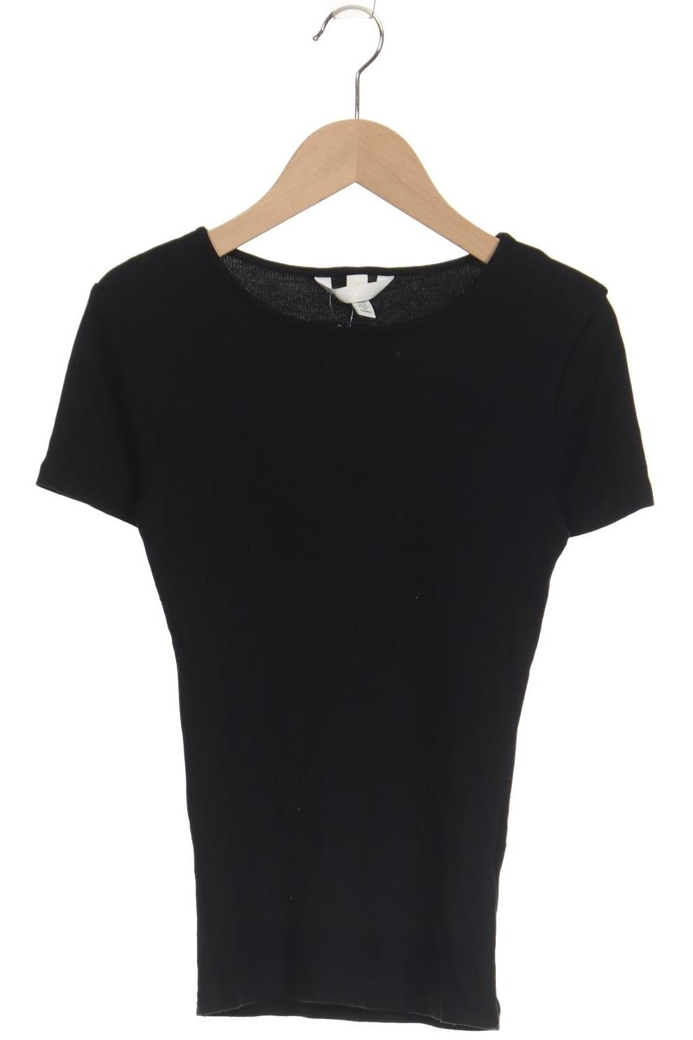 

H&M Damen T-Shirt, schwarz, Gr. 34