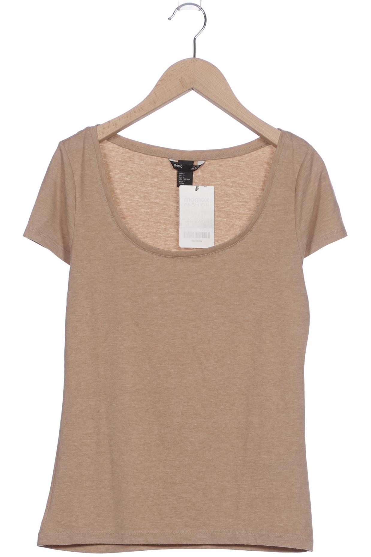 

H&M Damen T-Shirt, beige, Gr. 36