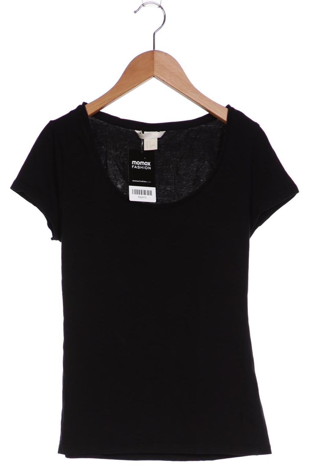 

H&M Damen T-Shirt, schwarz