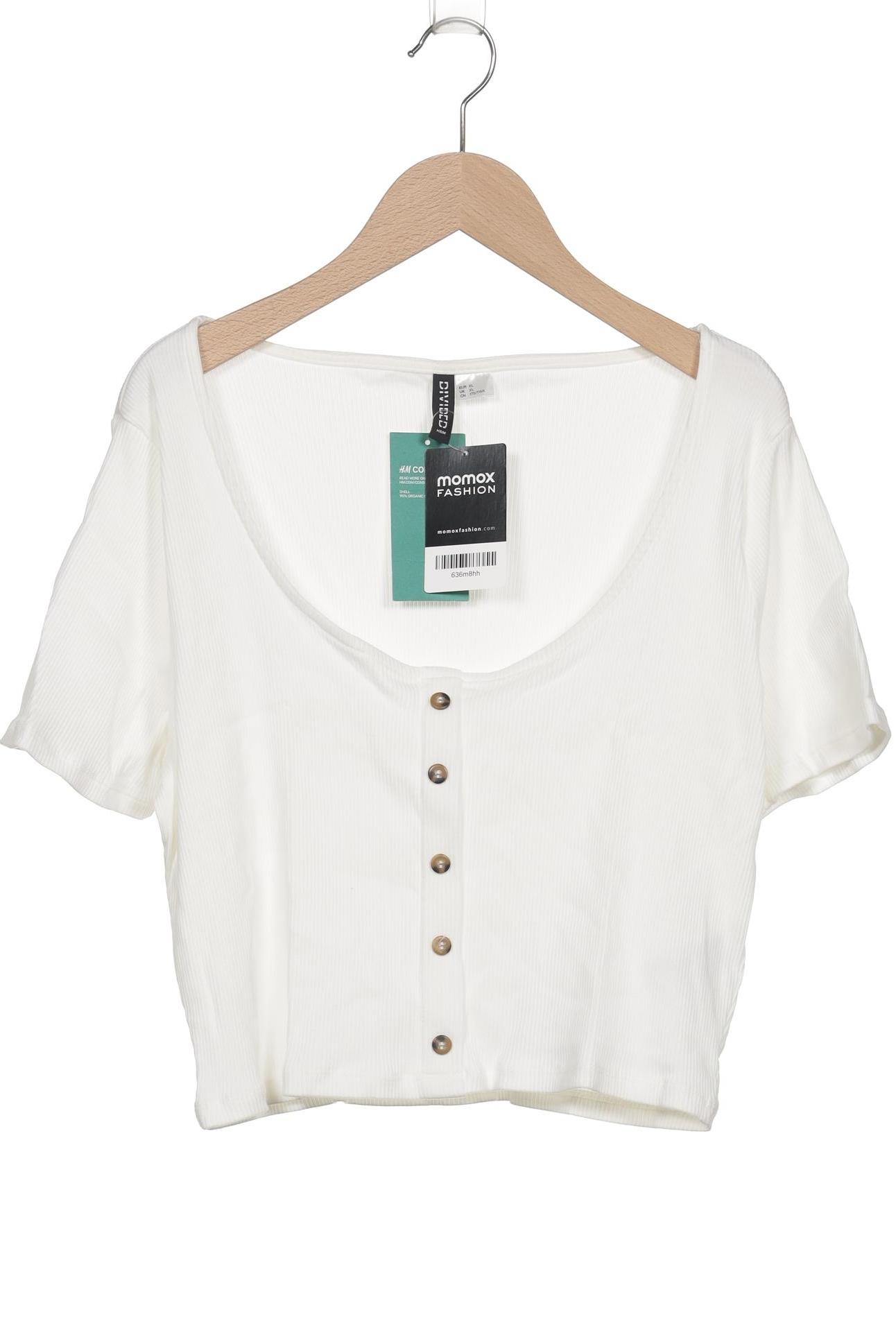 

H&M Damen T-Shirt, weiß, Gr. 44