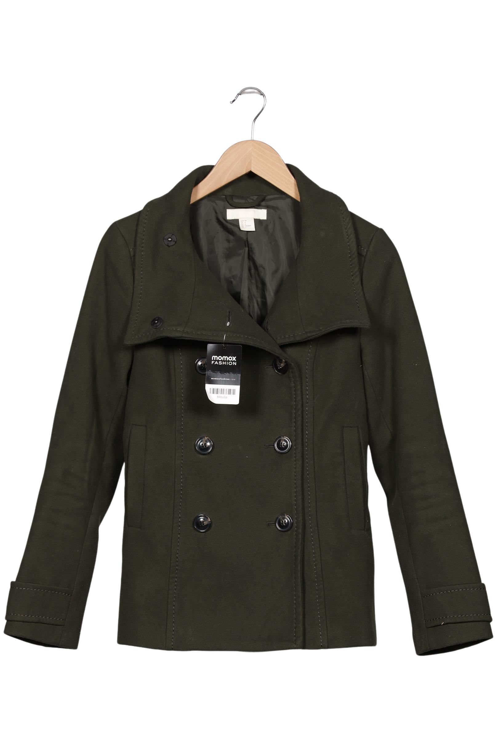 

H&M Damen Mantel, grün, Gr. 36
