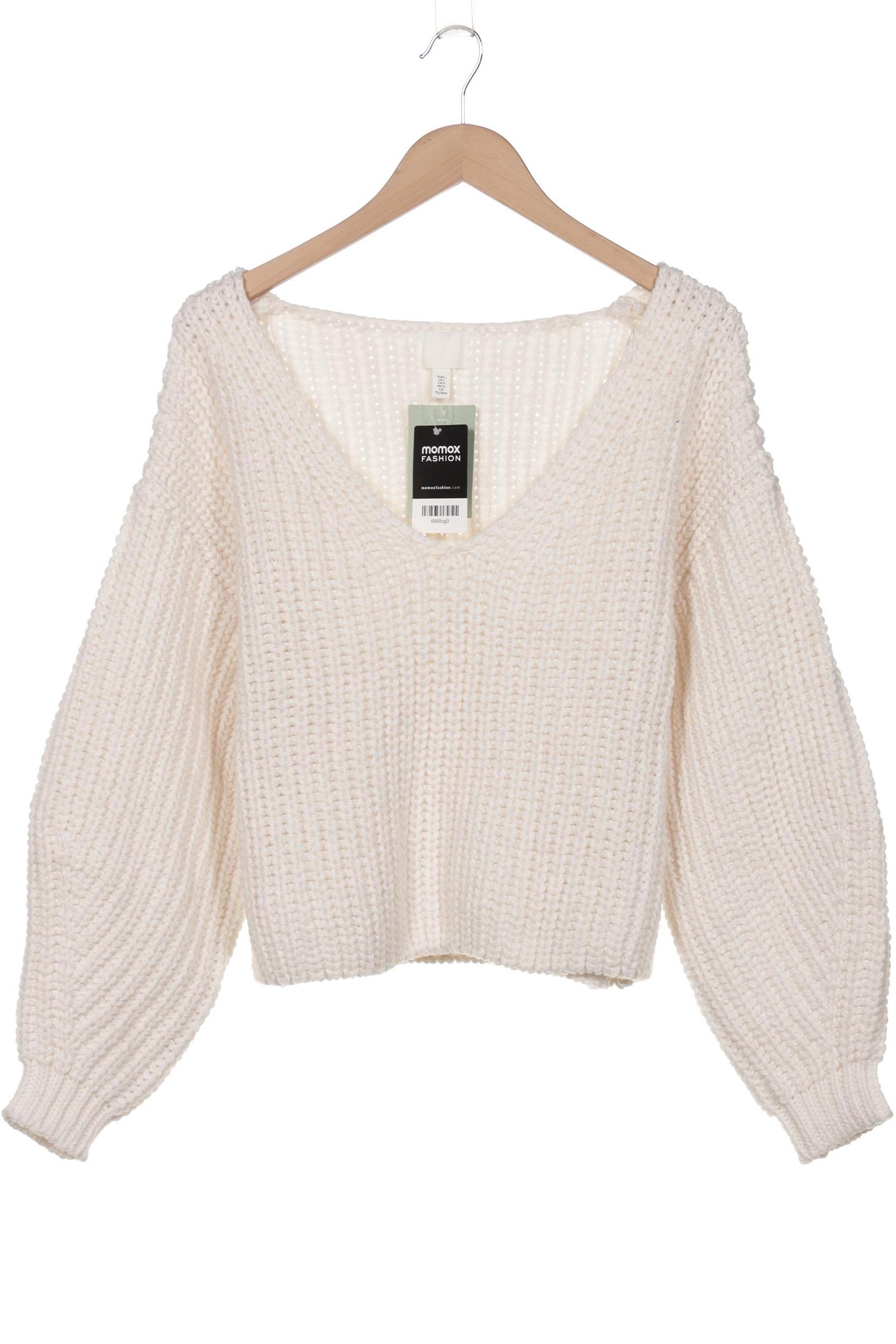 

H&M Damen Pullover, weiß, Gr. 42