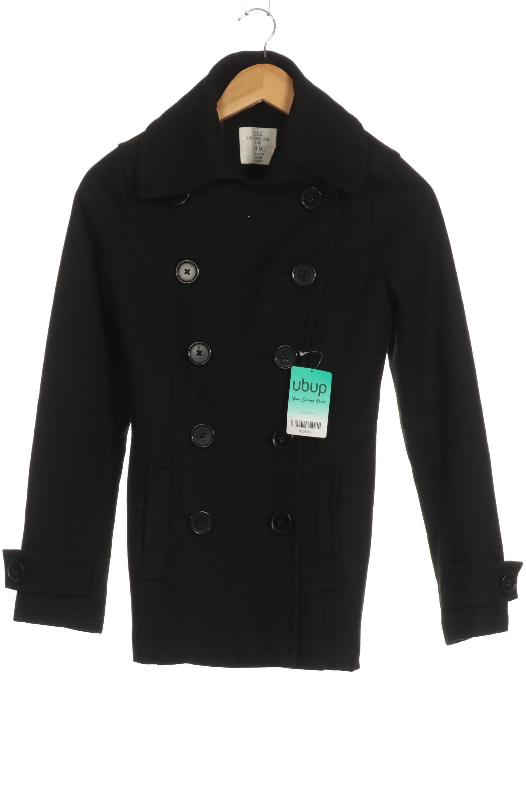 

H&M Damen Mantel, schwarz, Gr. 34