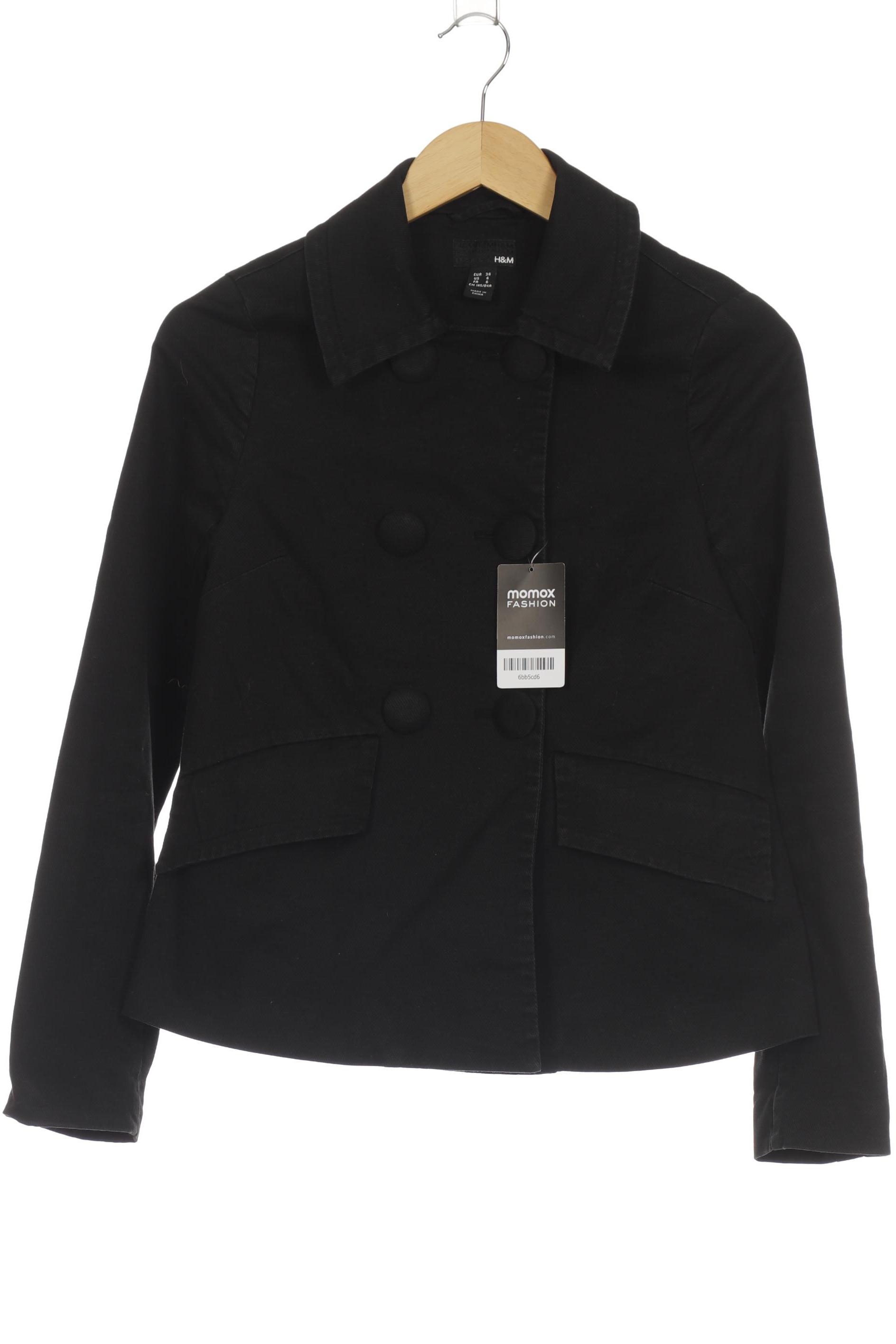 

H&M Damen Jacke, schwarz, Gr. 36