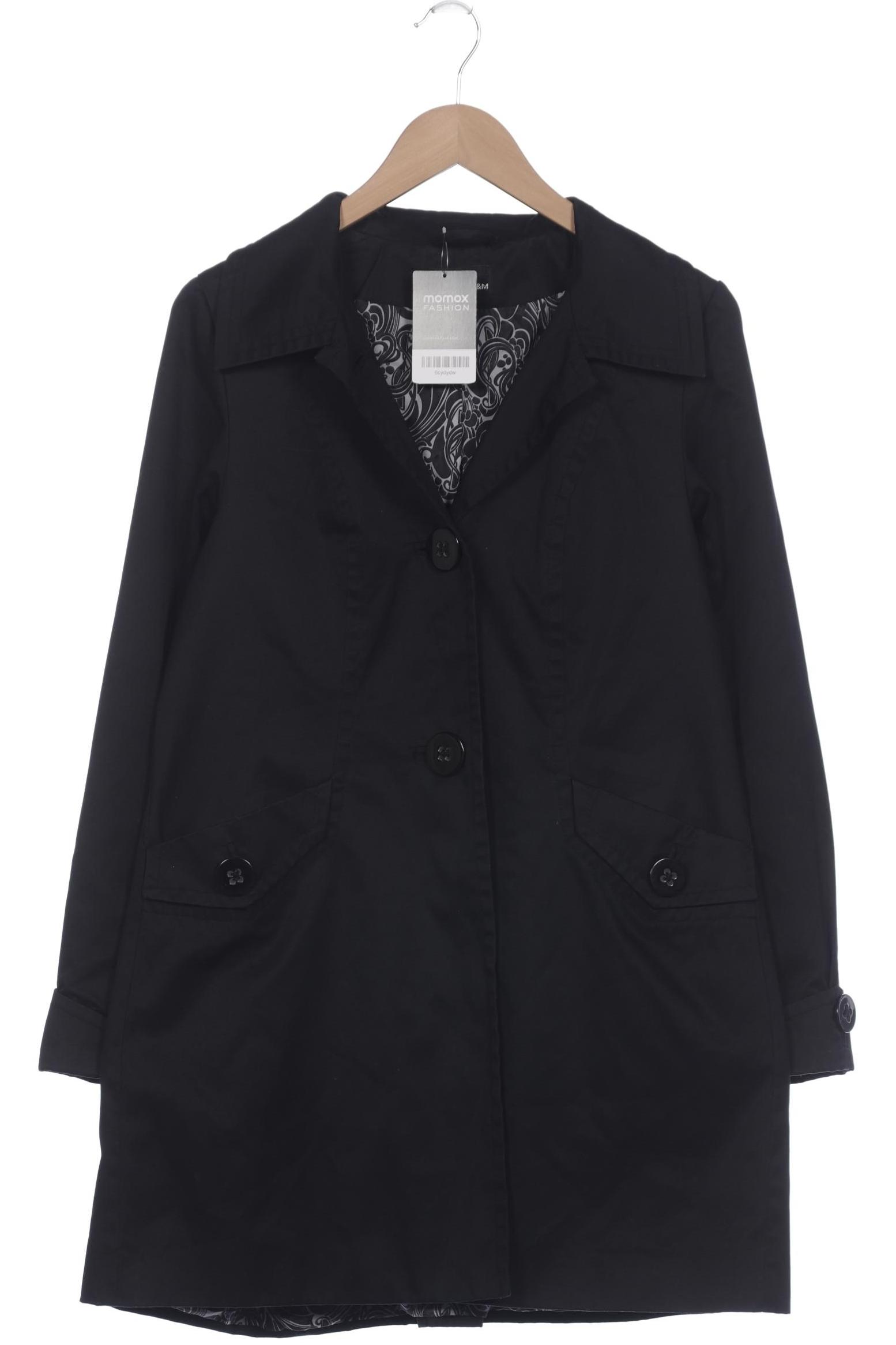 

H&M Damen Mantel, schwarz, Gr. 38