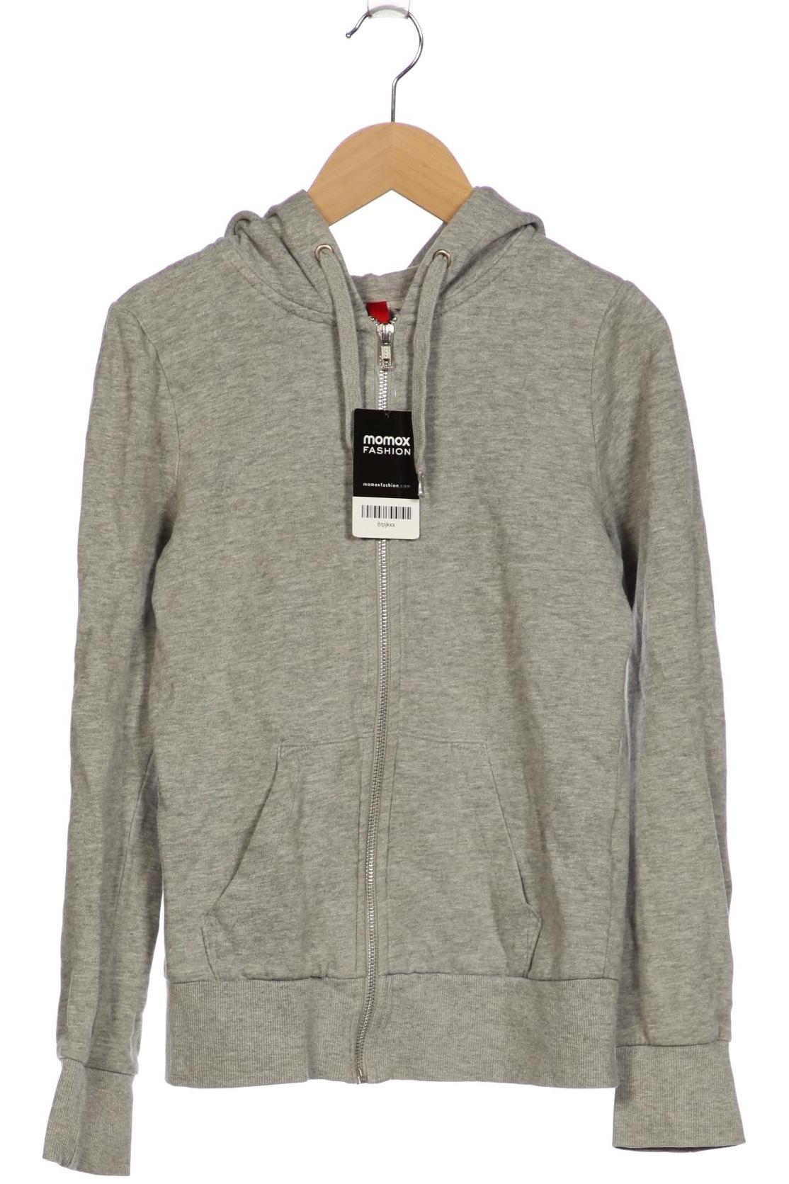 

H&M Damen Kapuzenpullover, grau, Gr. 34
