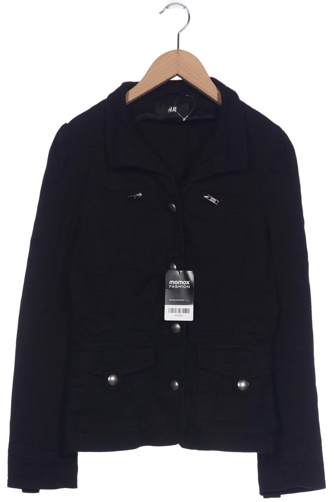 

H&M Damen Jacke, schwarz, Gr. 38