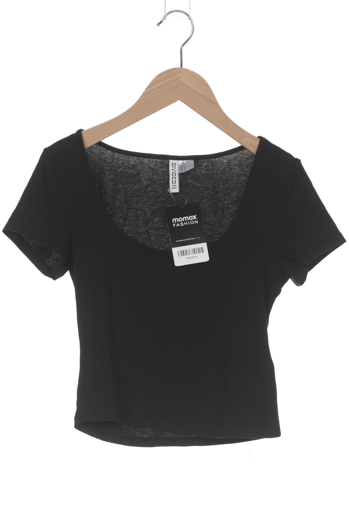 

H&M Damen T-Shirt, schwarz, Gr. 36