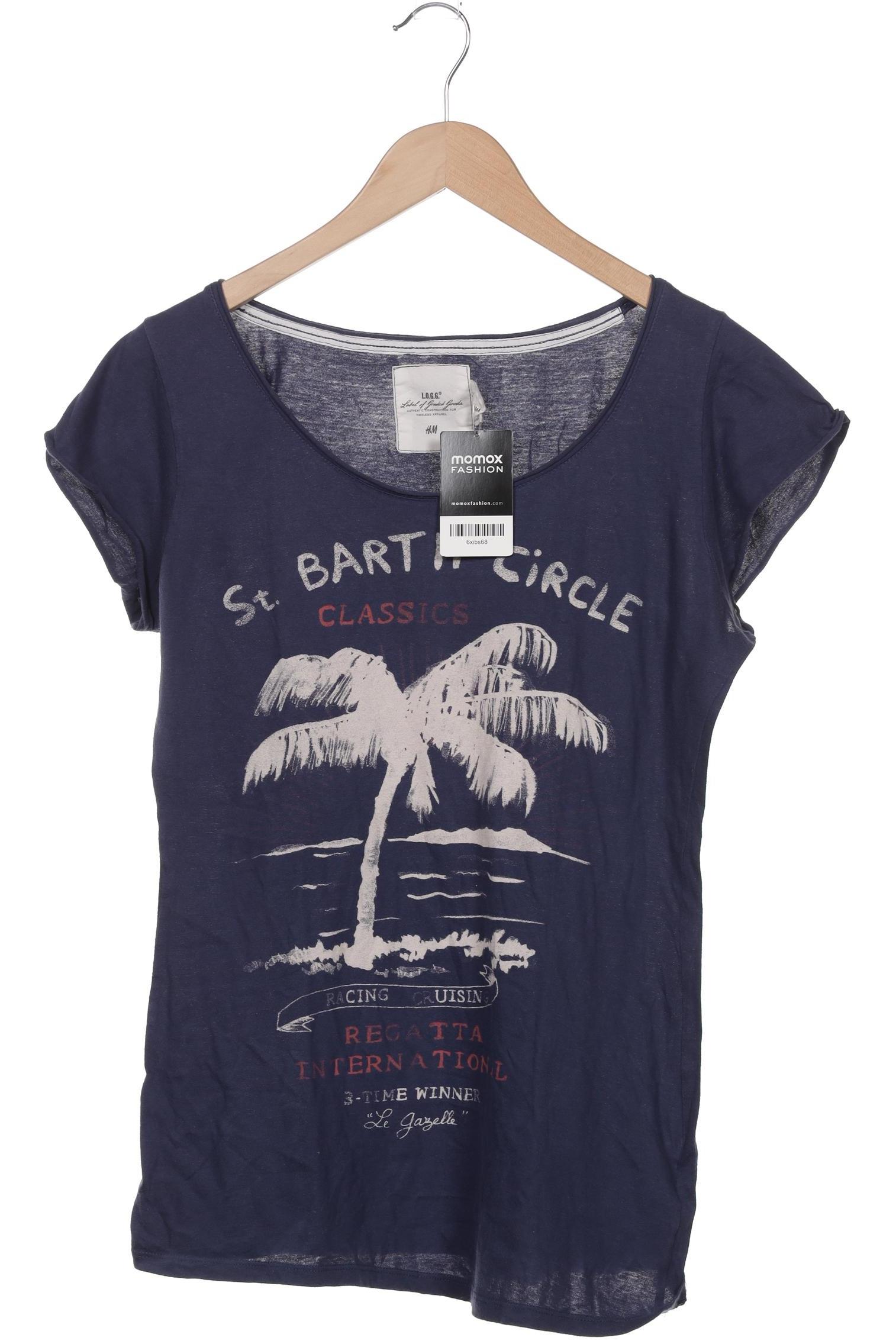 

H&M Damen T-Shirt, marineblau, Gr. 42