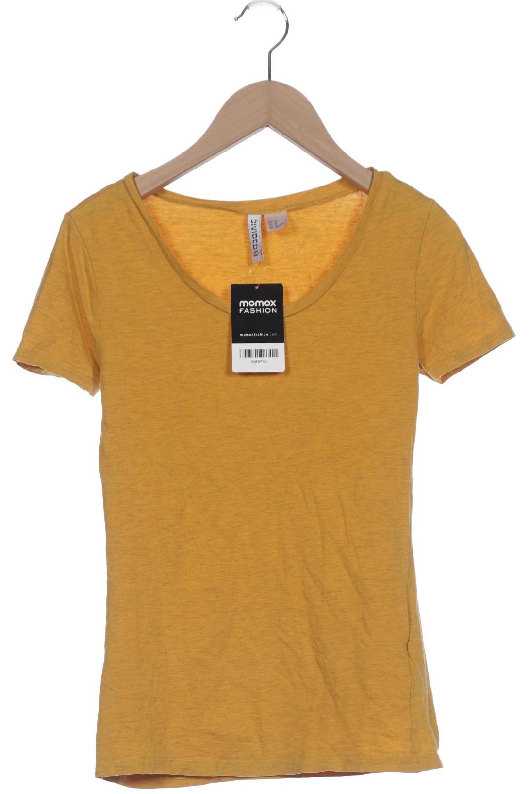 

H&M Damen T-Shirt, gelb, Gr. 34