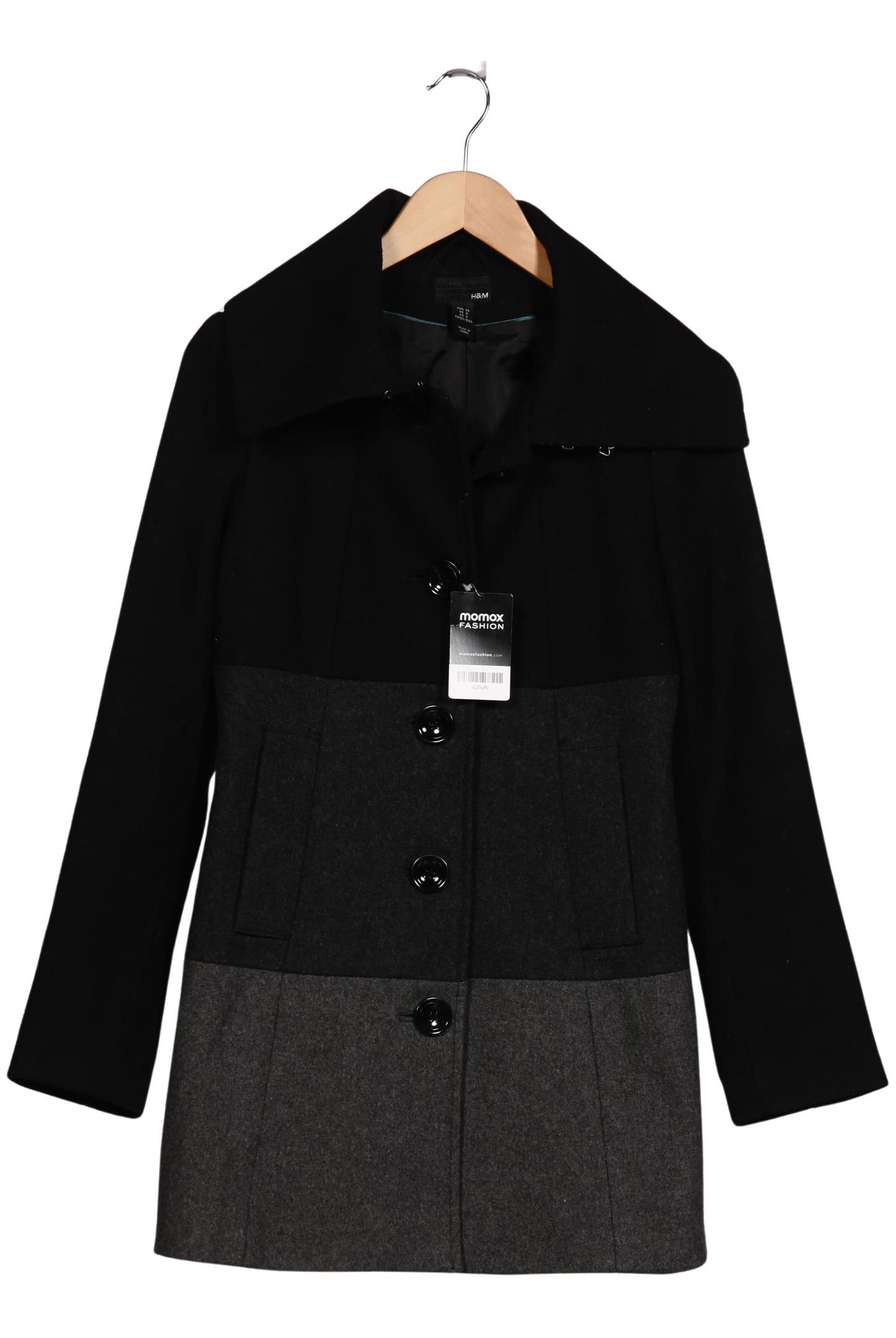 

H&M Damen Mantel, schwarz, Gr. 36