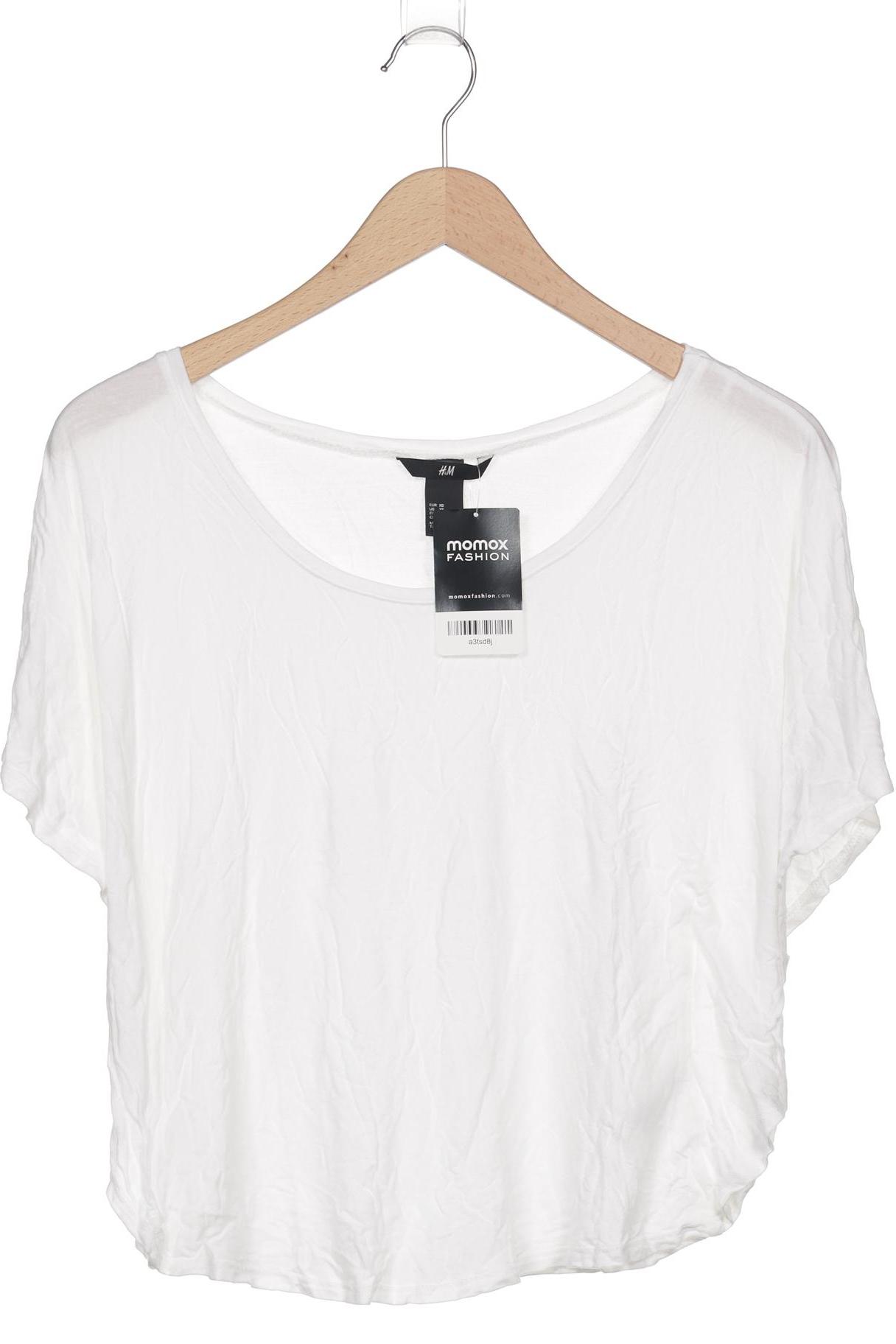 

H&M Damen T-Shirt, weiß, Gr. 34