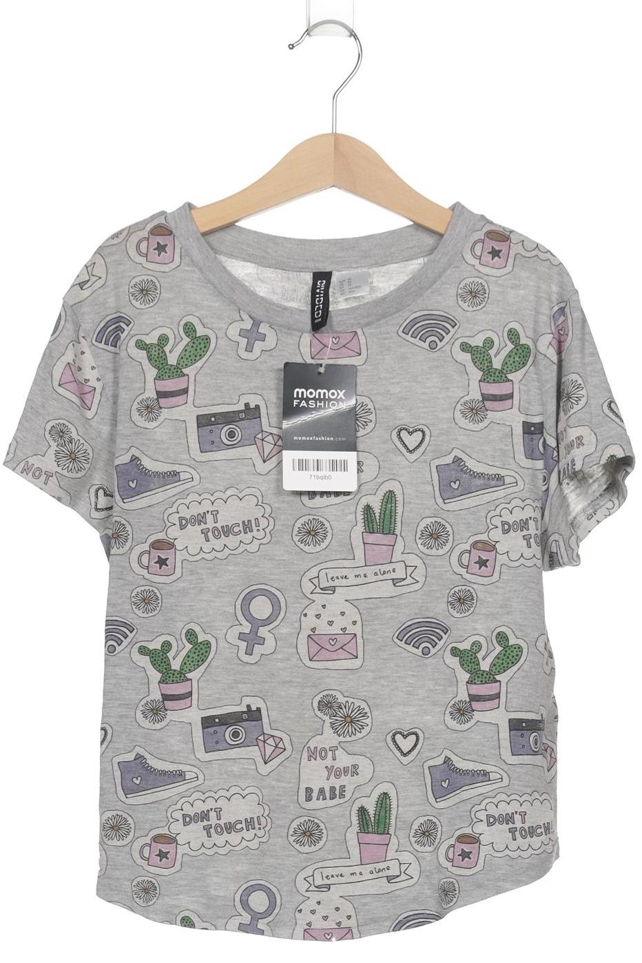

H&M Damen T-Shirt, grau, Gr. 34