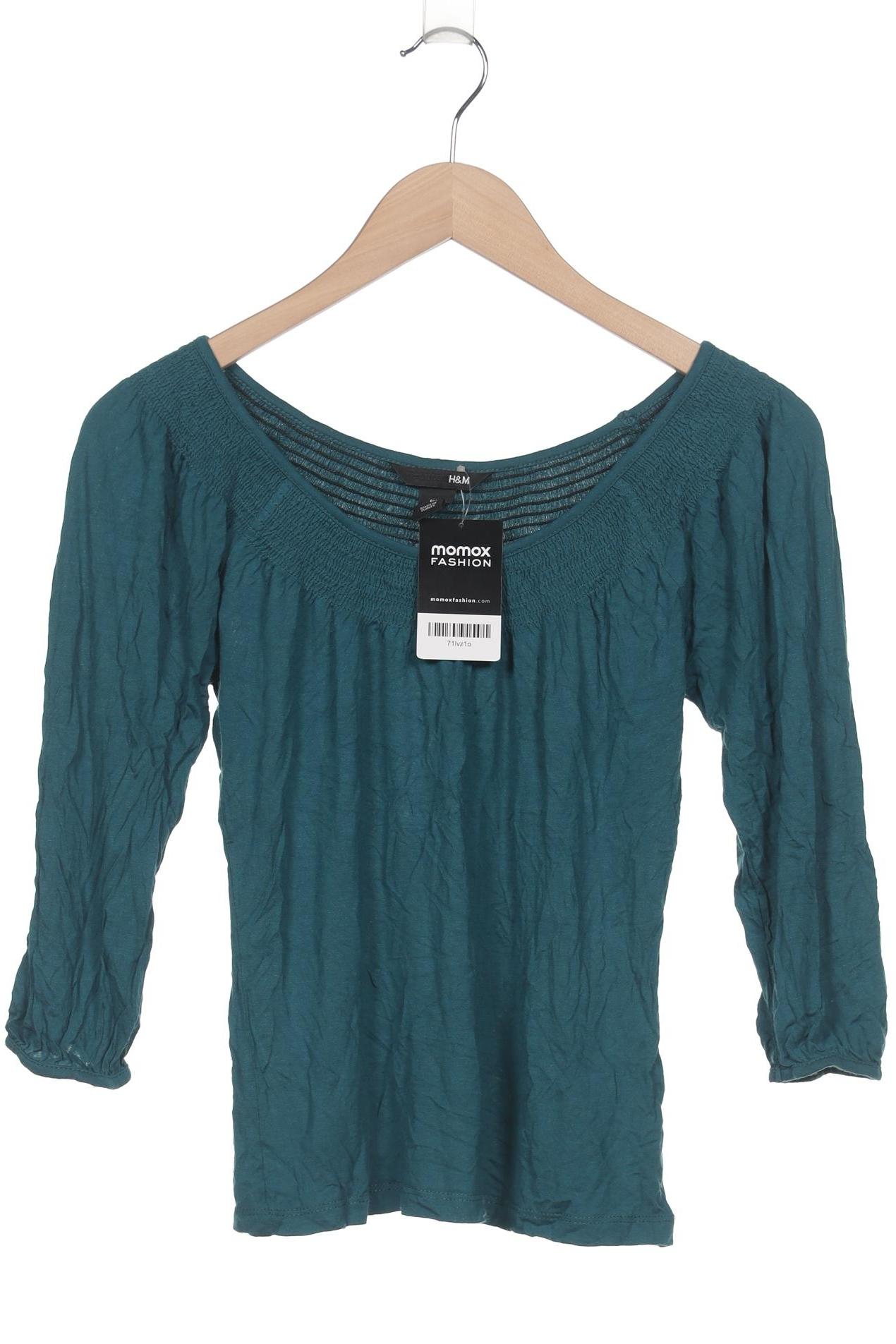 

H&M Damen T-Shirt, türkis, Gr. 34