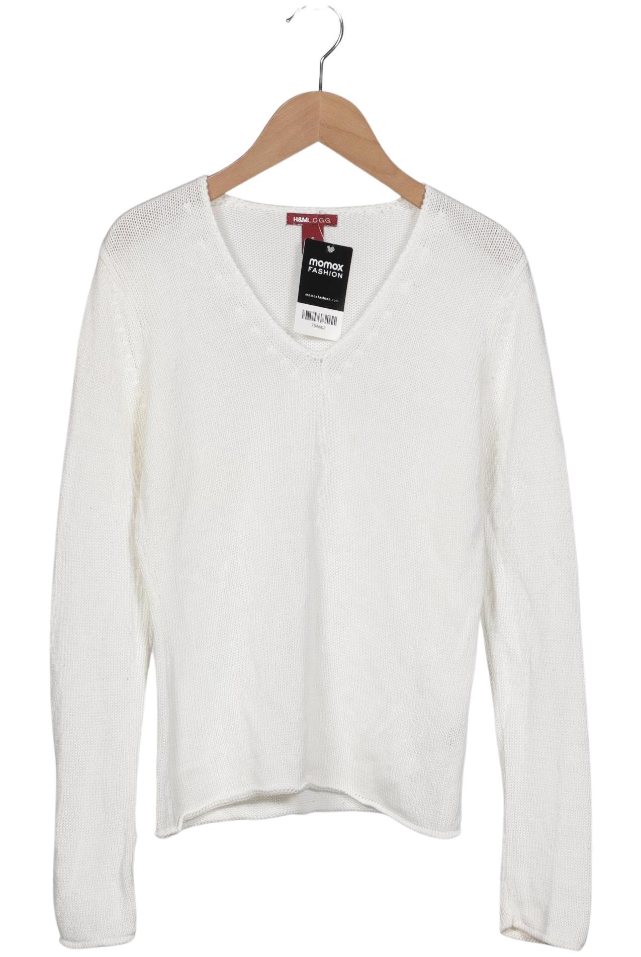 

H&M Damen Pullover, weiß, Gr. 36
