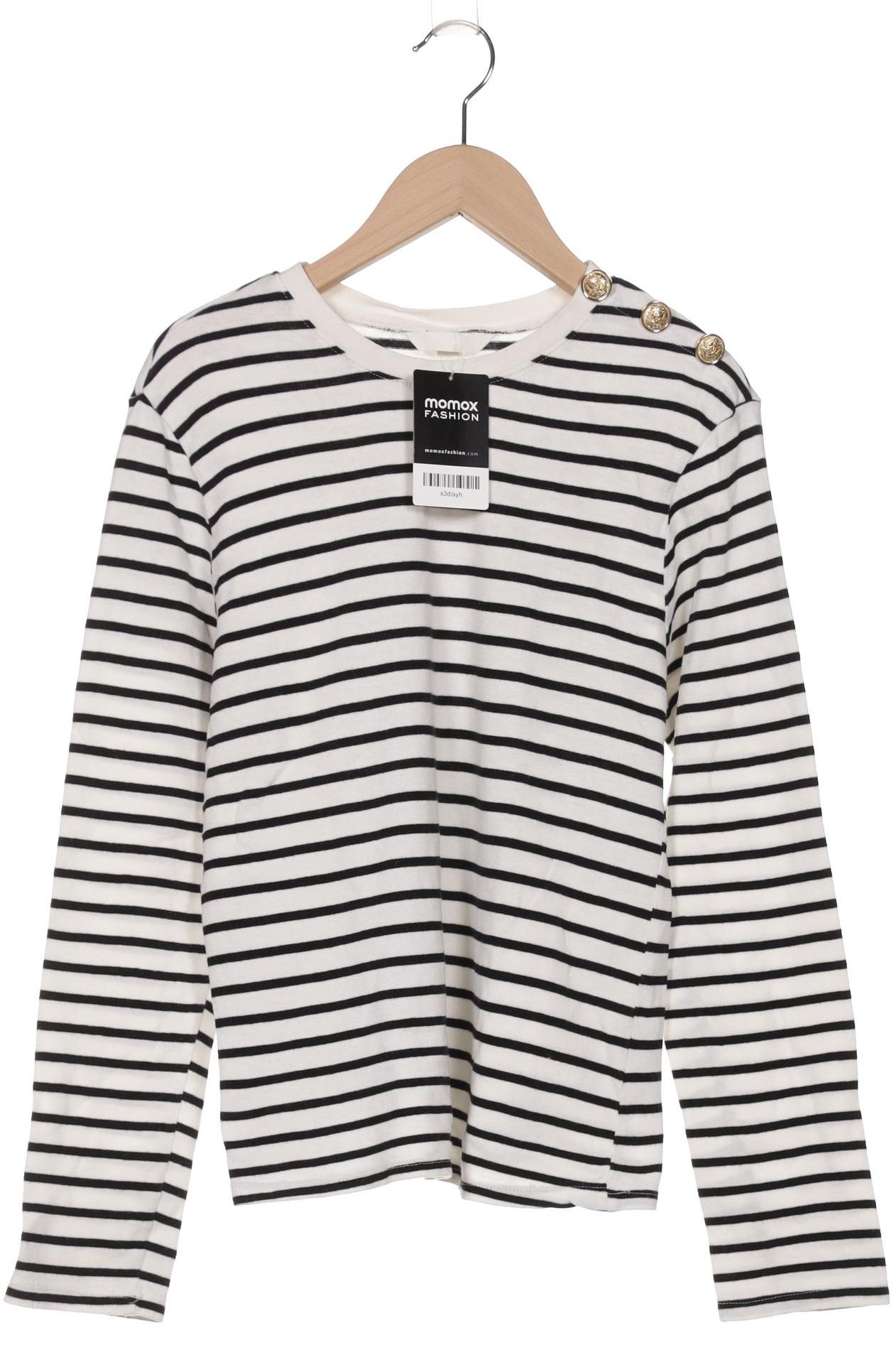 

H&M Damen Langarmshirt, weiß, Gr. 36