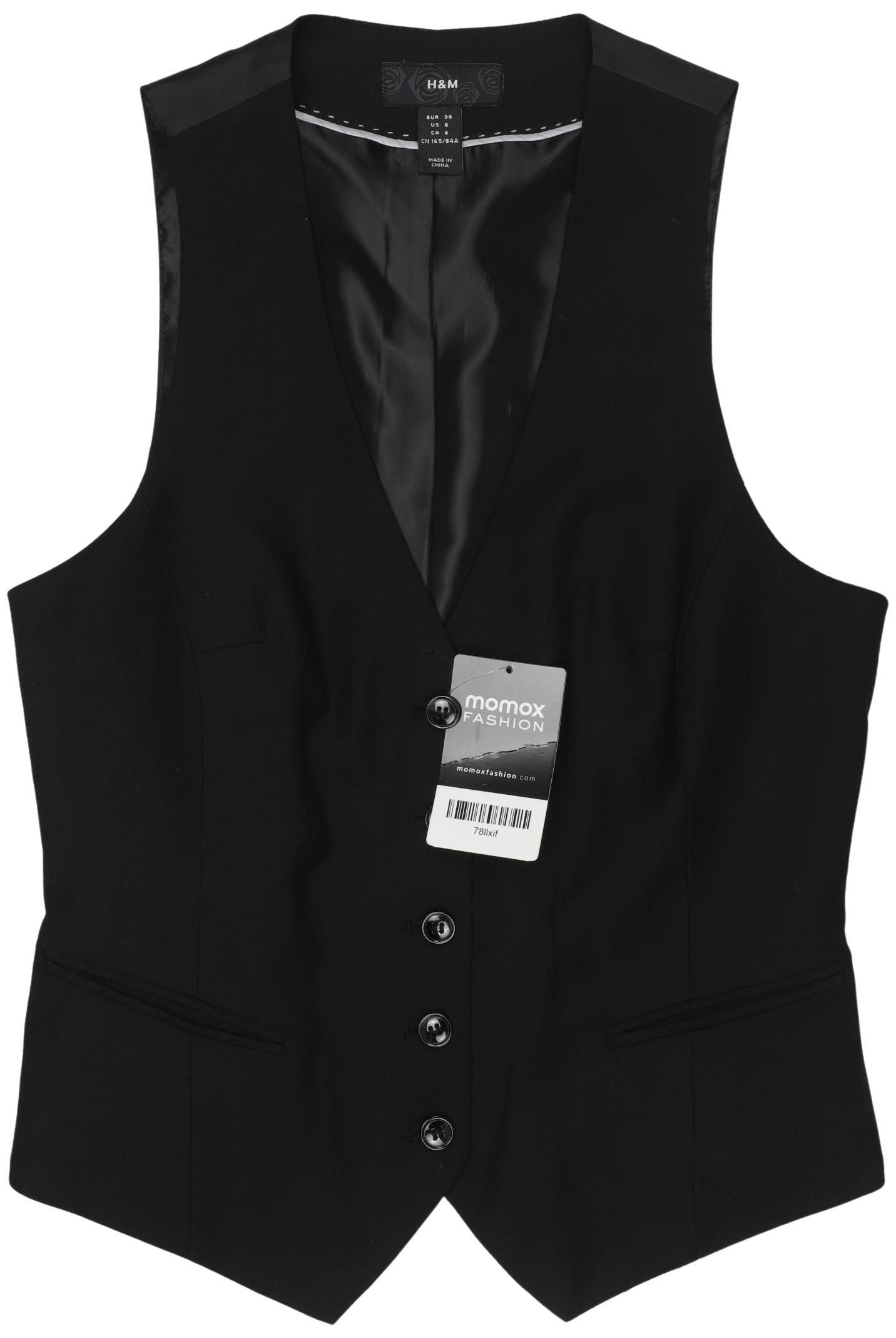 

H&M Damen Weste, schwarz, Gr. 36