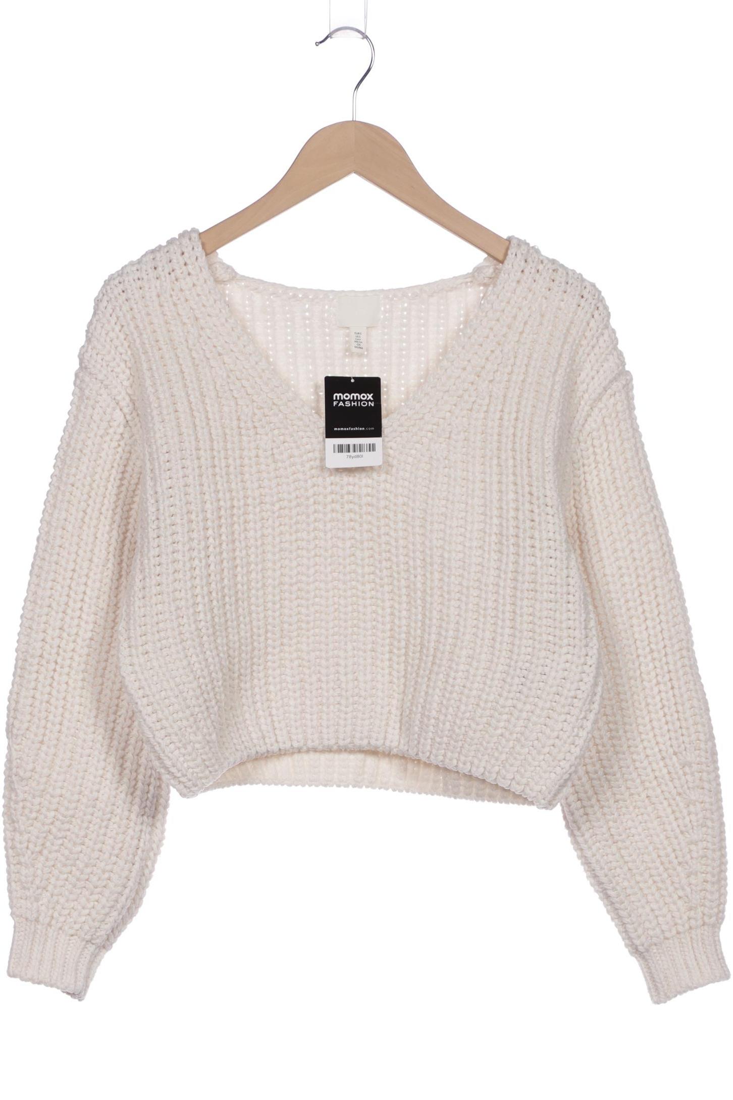 

H&M Damen Pullover, weiß, Gr. 36