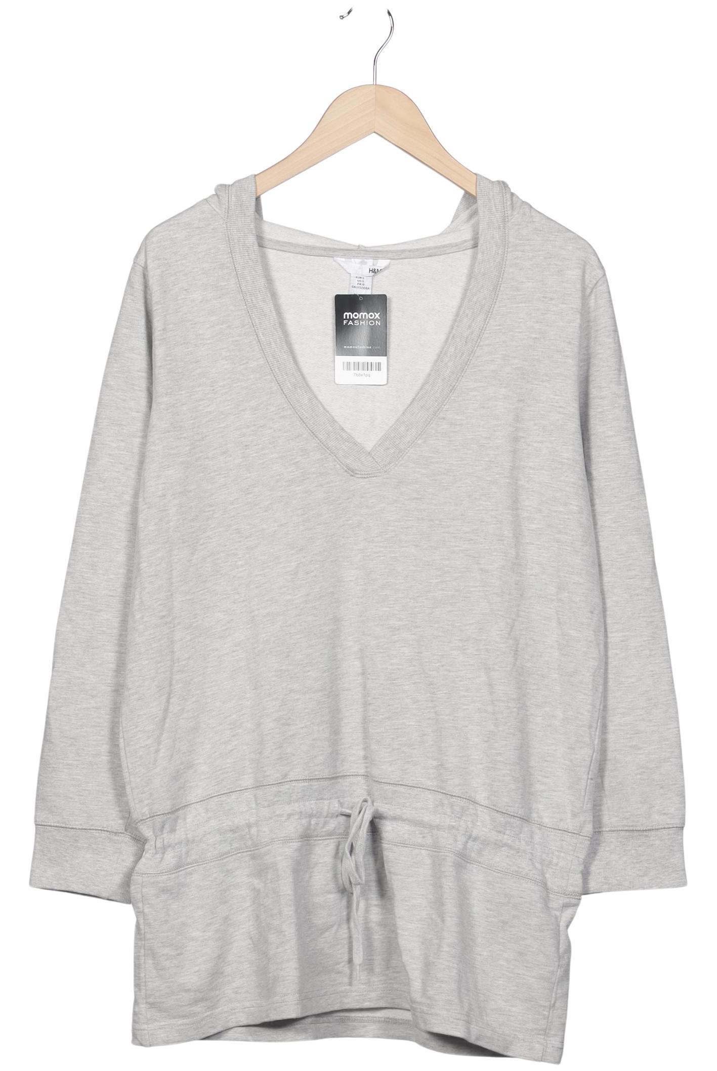 

H&M Damen Kapuzenpullover, grau, Gr. 42