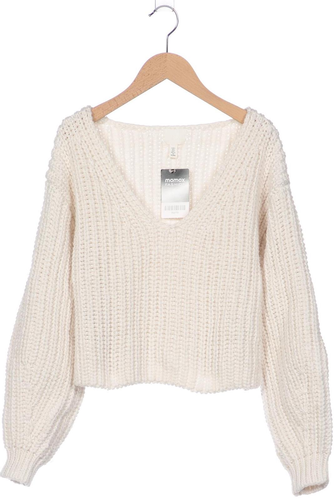 

H&M Damen Pullover, weiß, Gr. 36