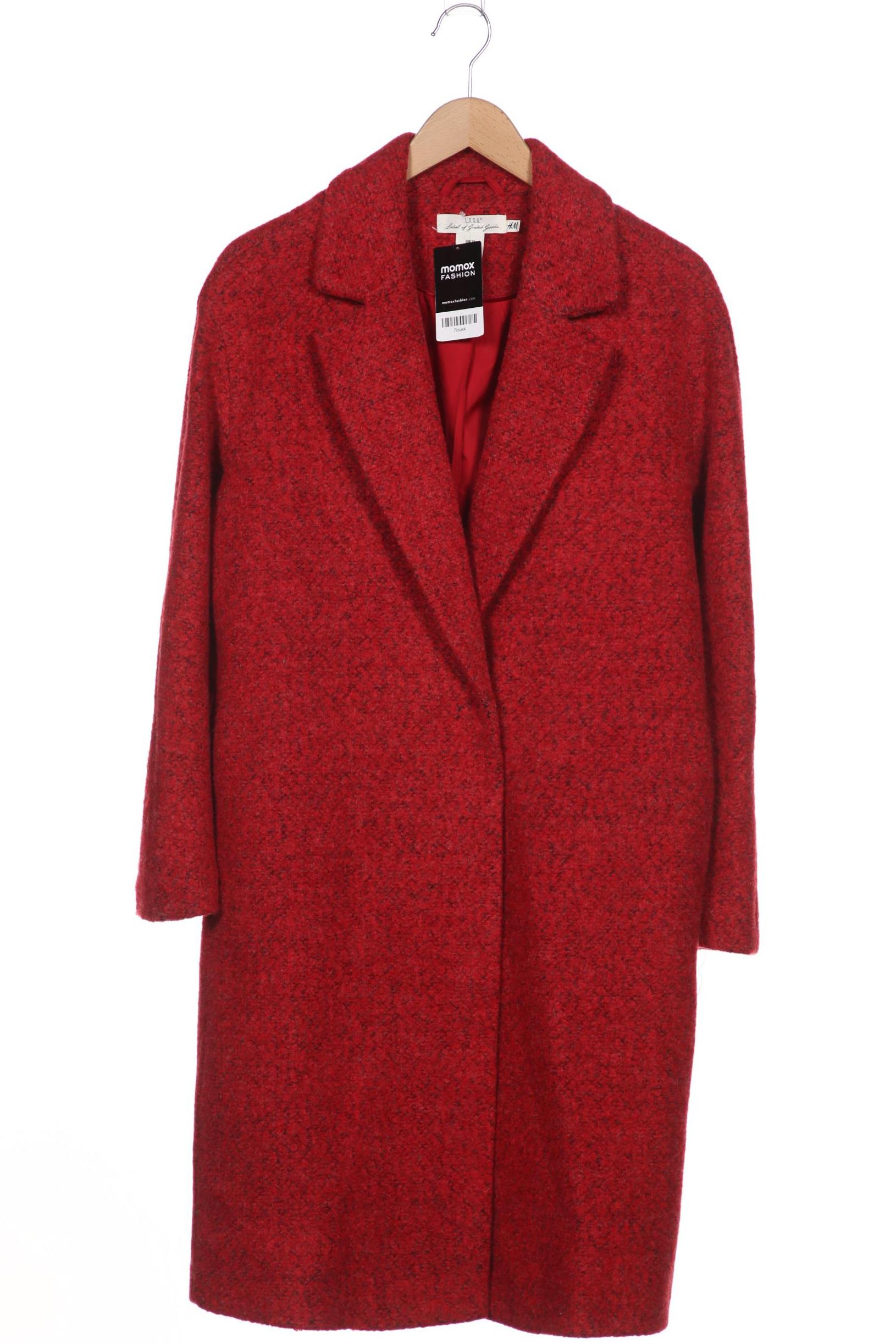 

H&M Damen Mantel, rot, Gr. 38