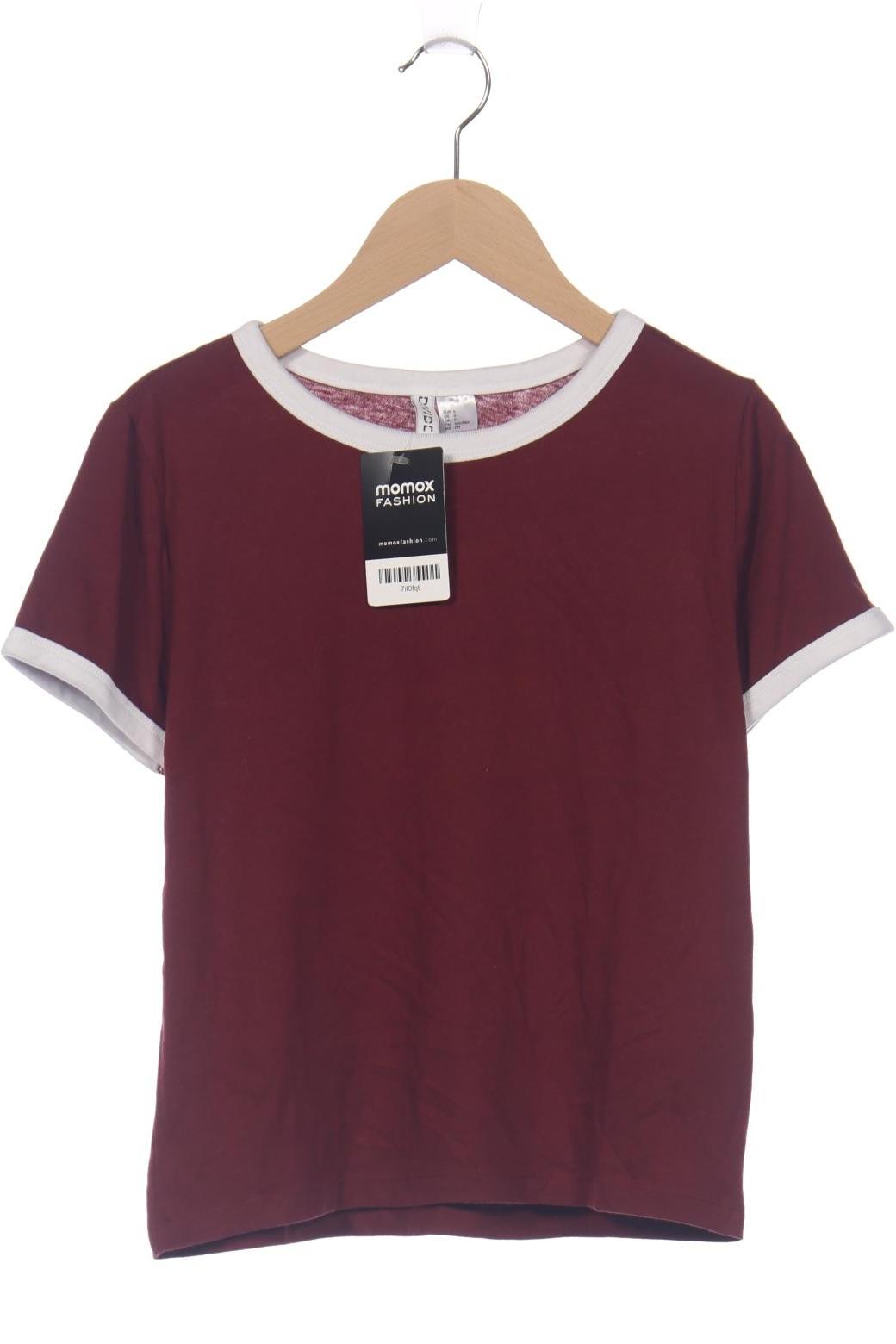 

H&M Damen T-Shirt, bordeaux, Gr. 36