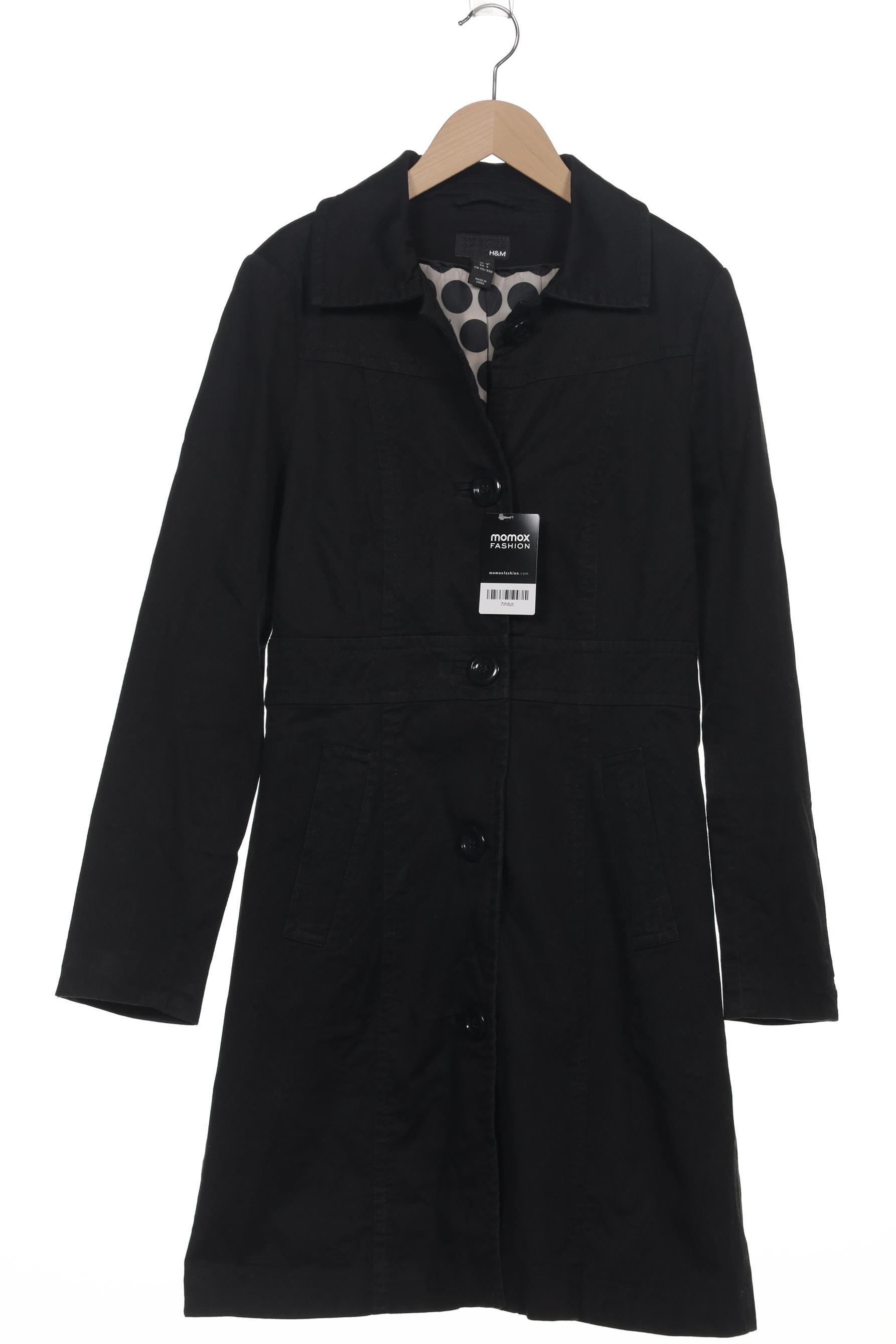 

H&M Damen Mantel, schwarz, Gr. 38