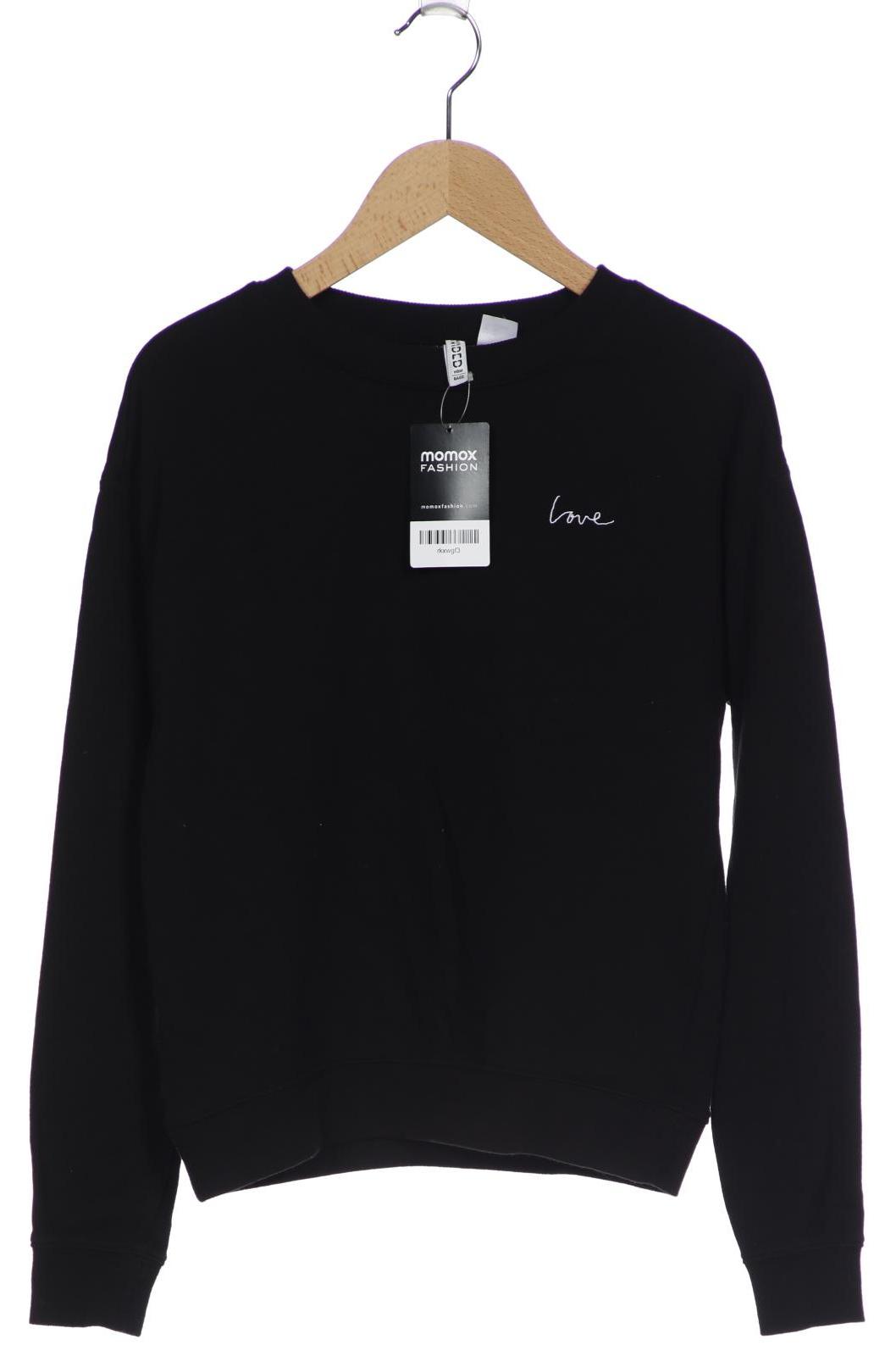 

H&M Damen Sweatshirt, schwarz, Gr. 34